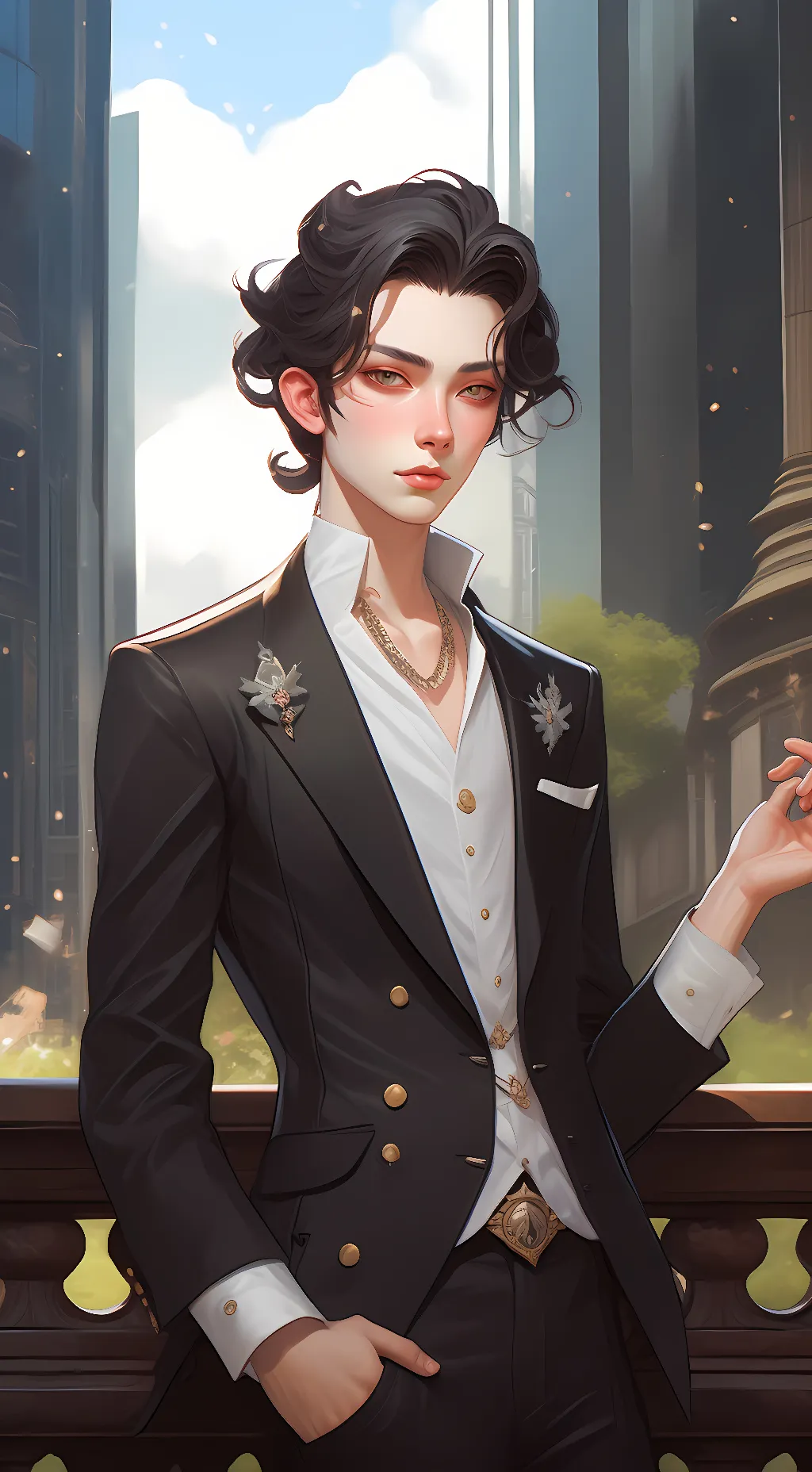 ai character: henna background