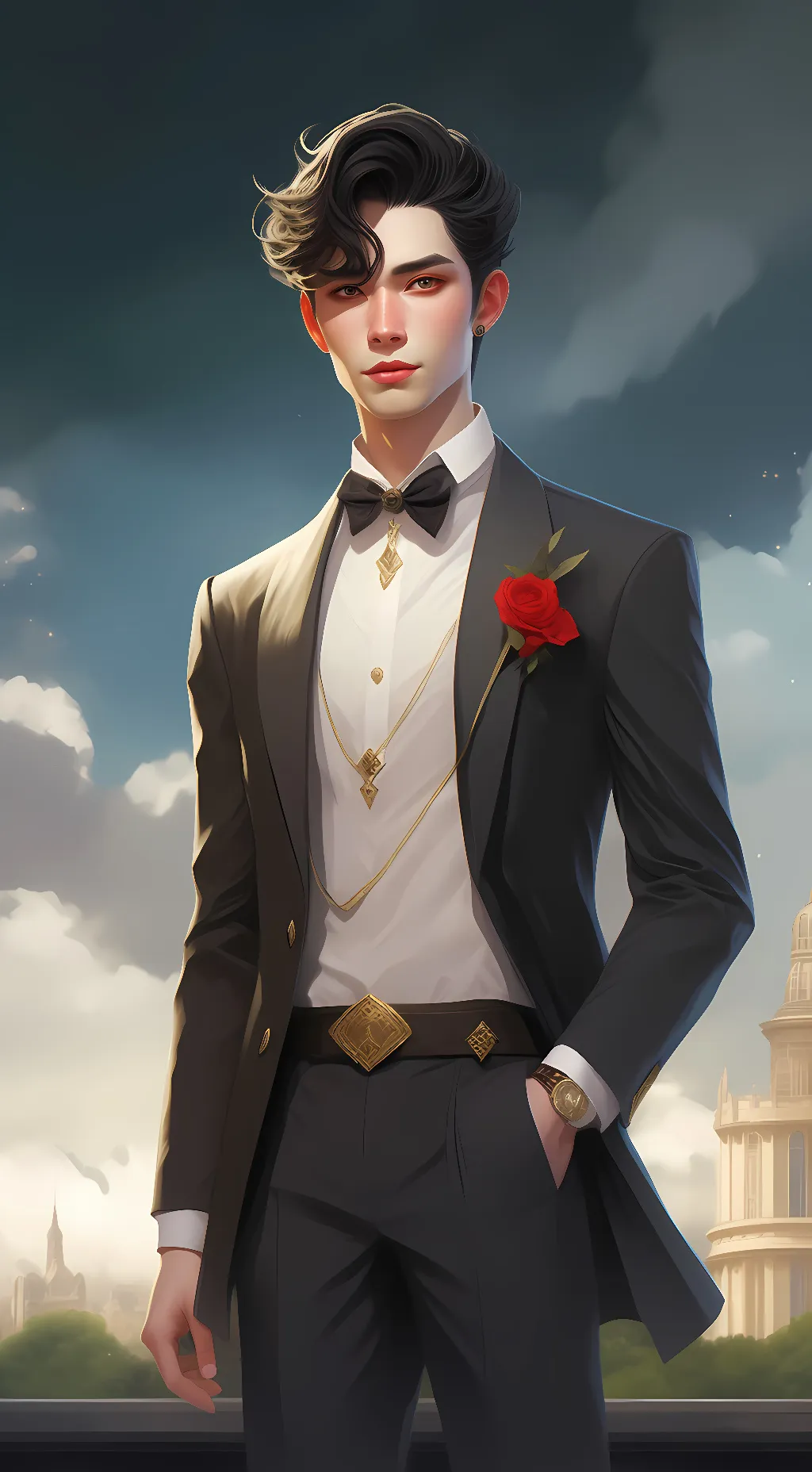 ai character: King Aaron  background