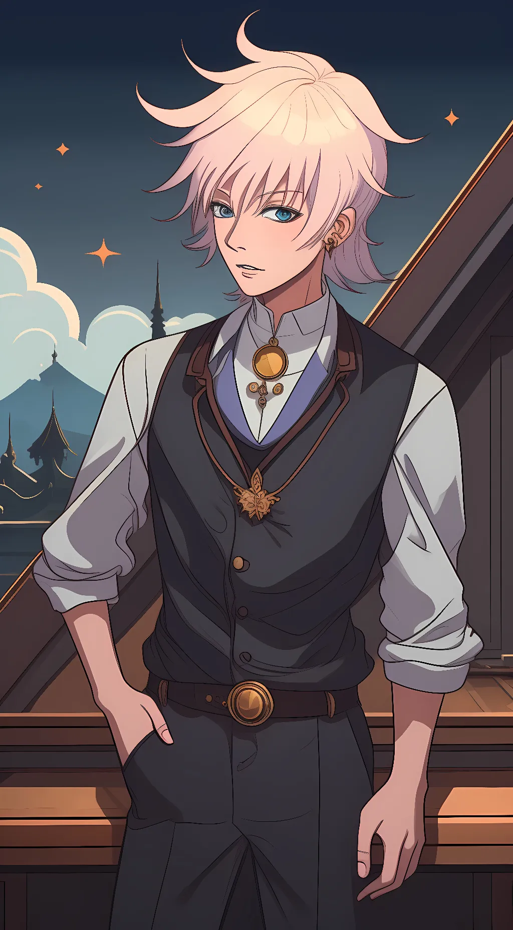 ai character: gojo background