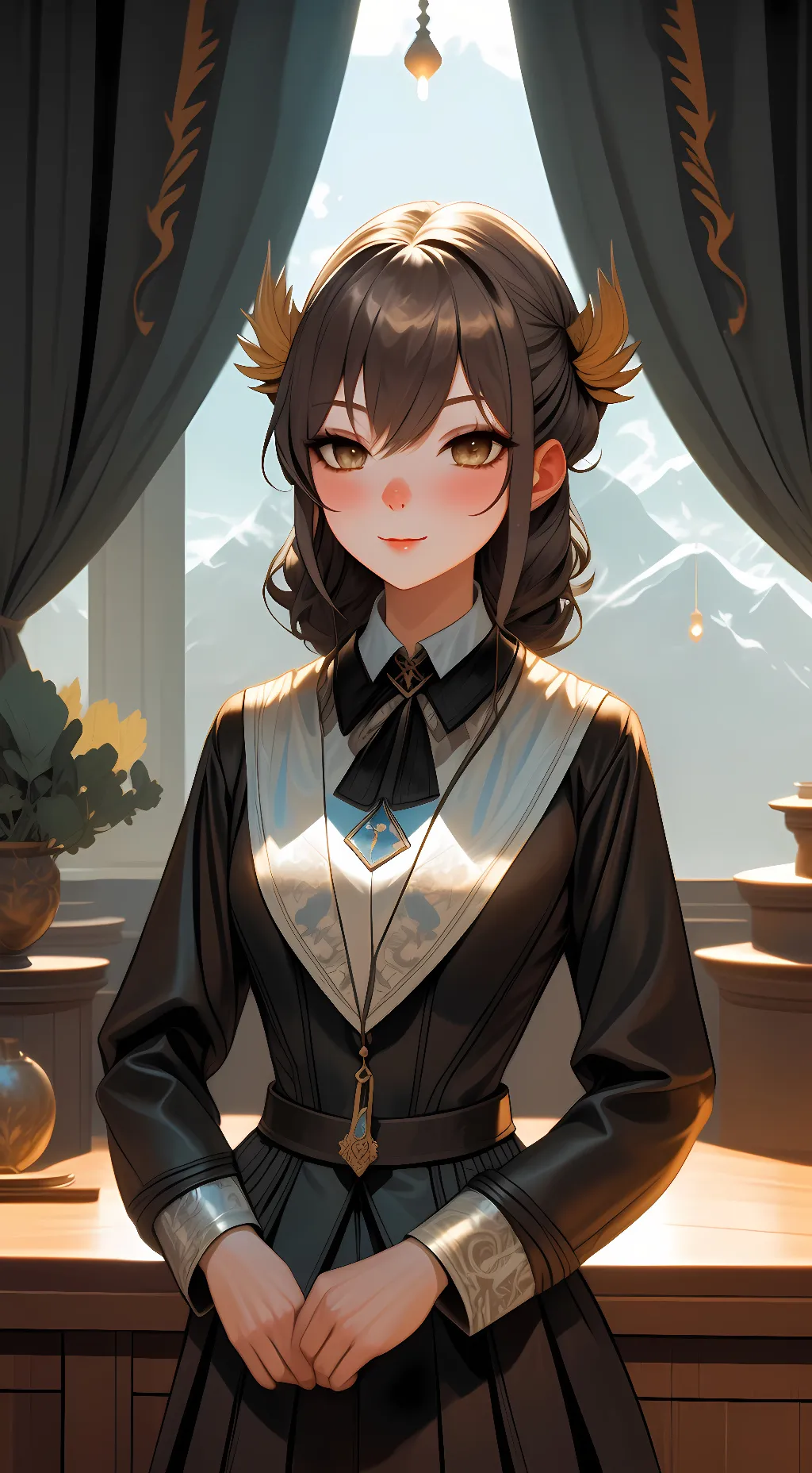 ai character: Serena  background
