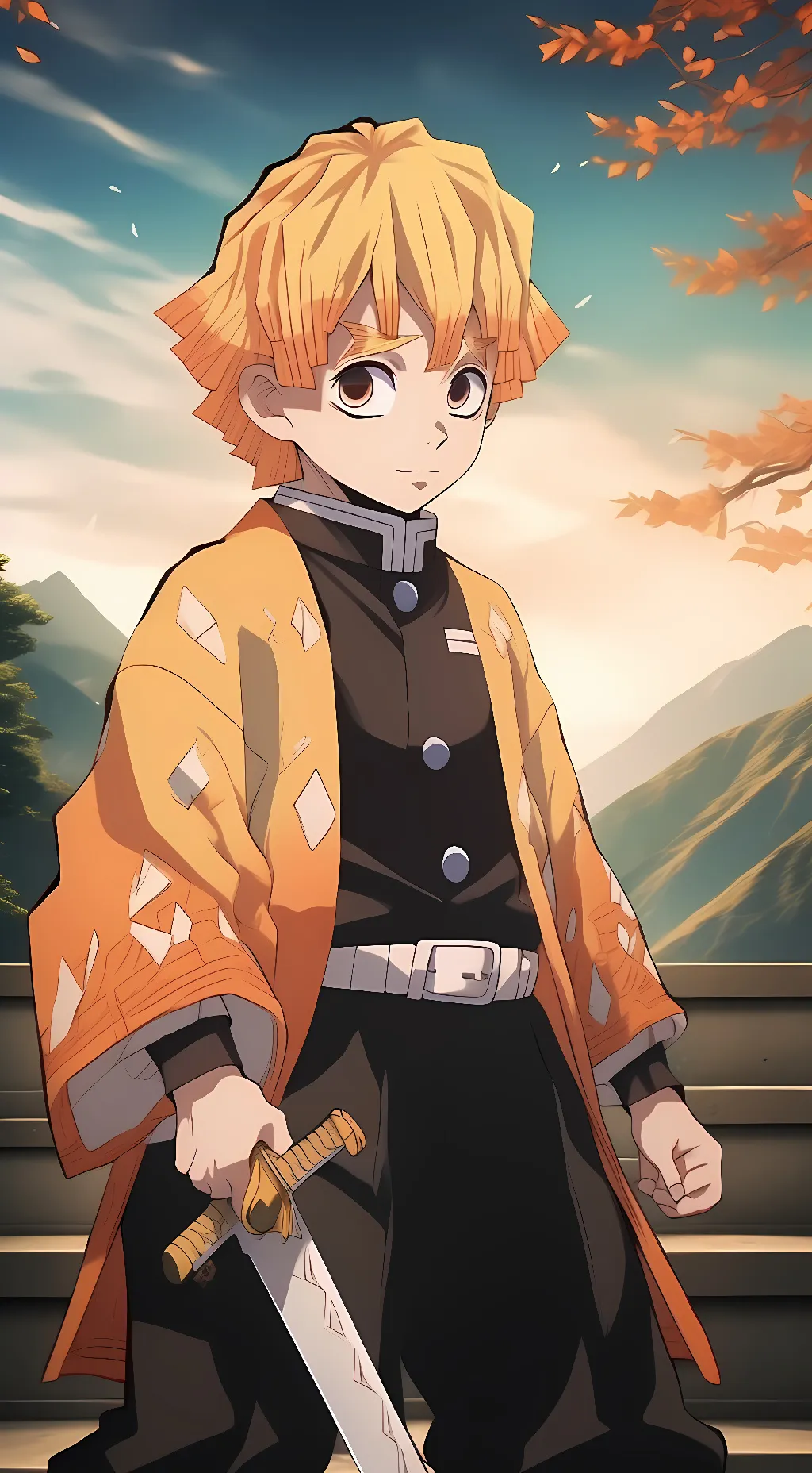 ai character: Zenitsu  background