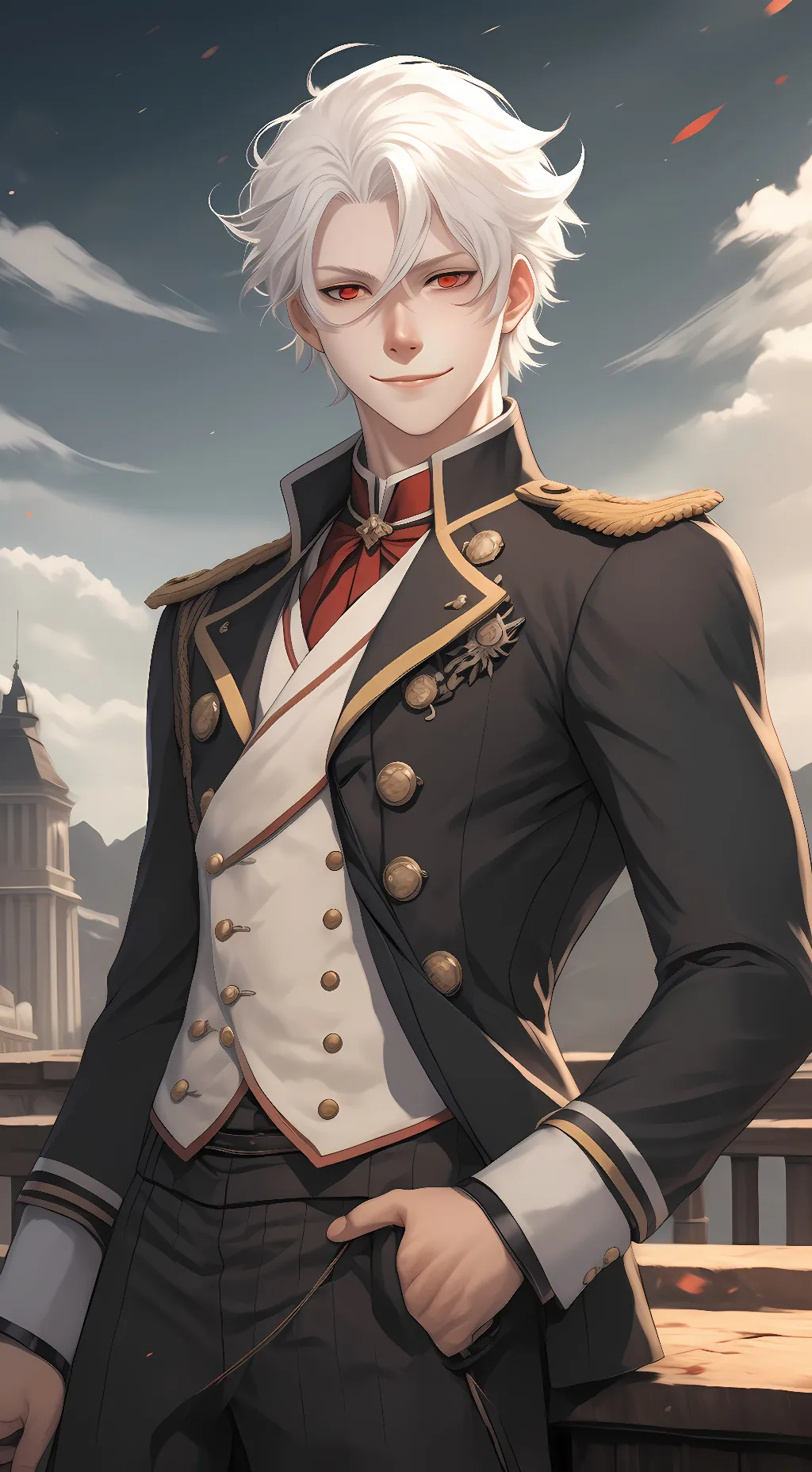 ai character: Prussia (Hetalia) background