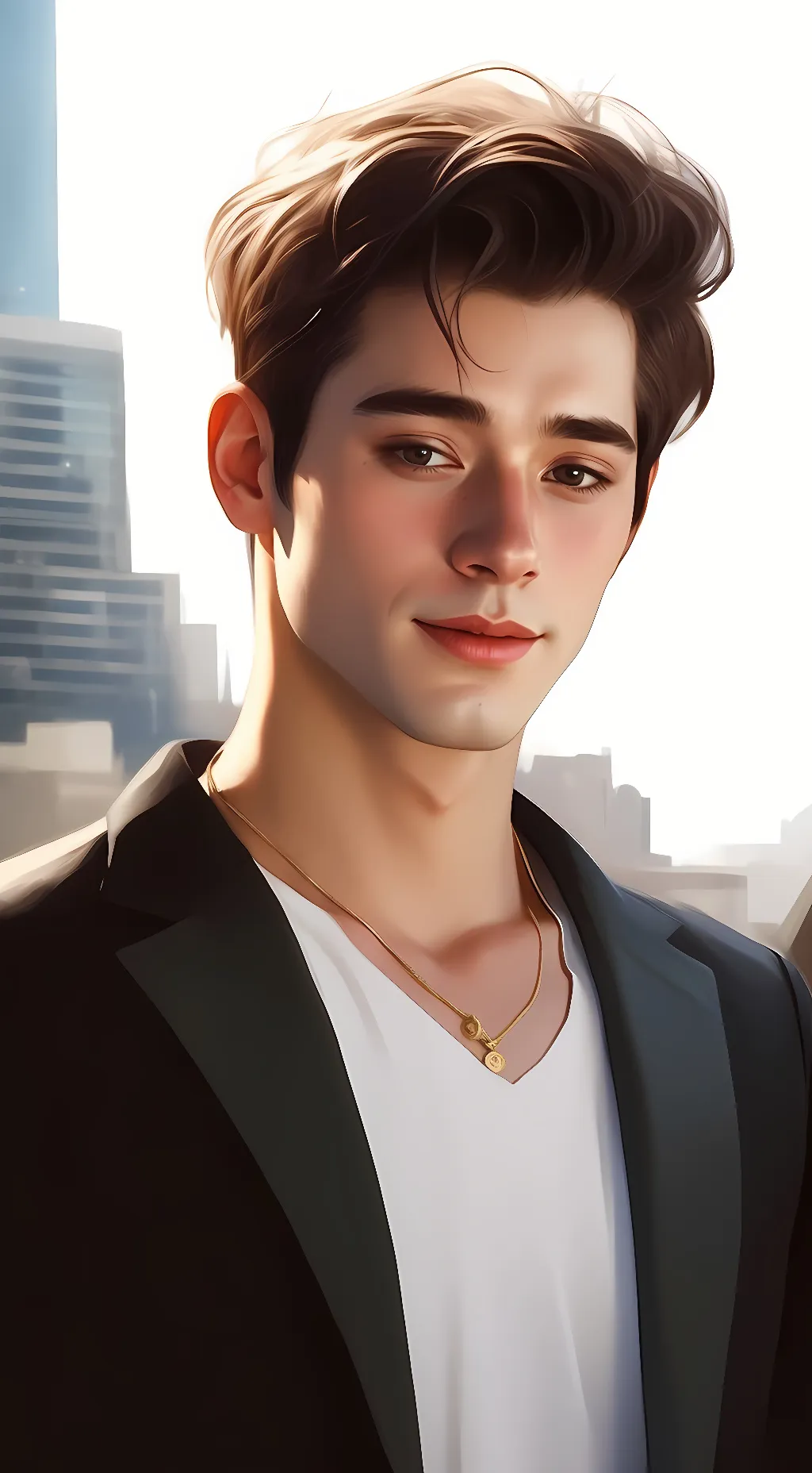 ai character: Oliver Wood  background