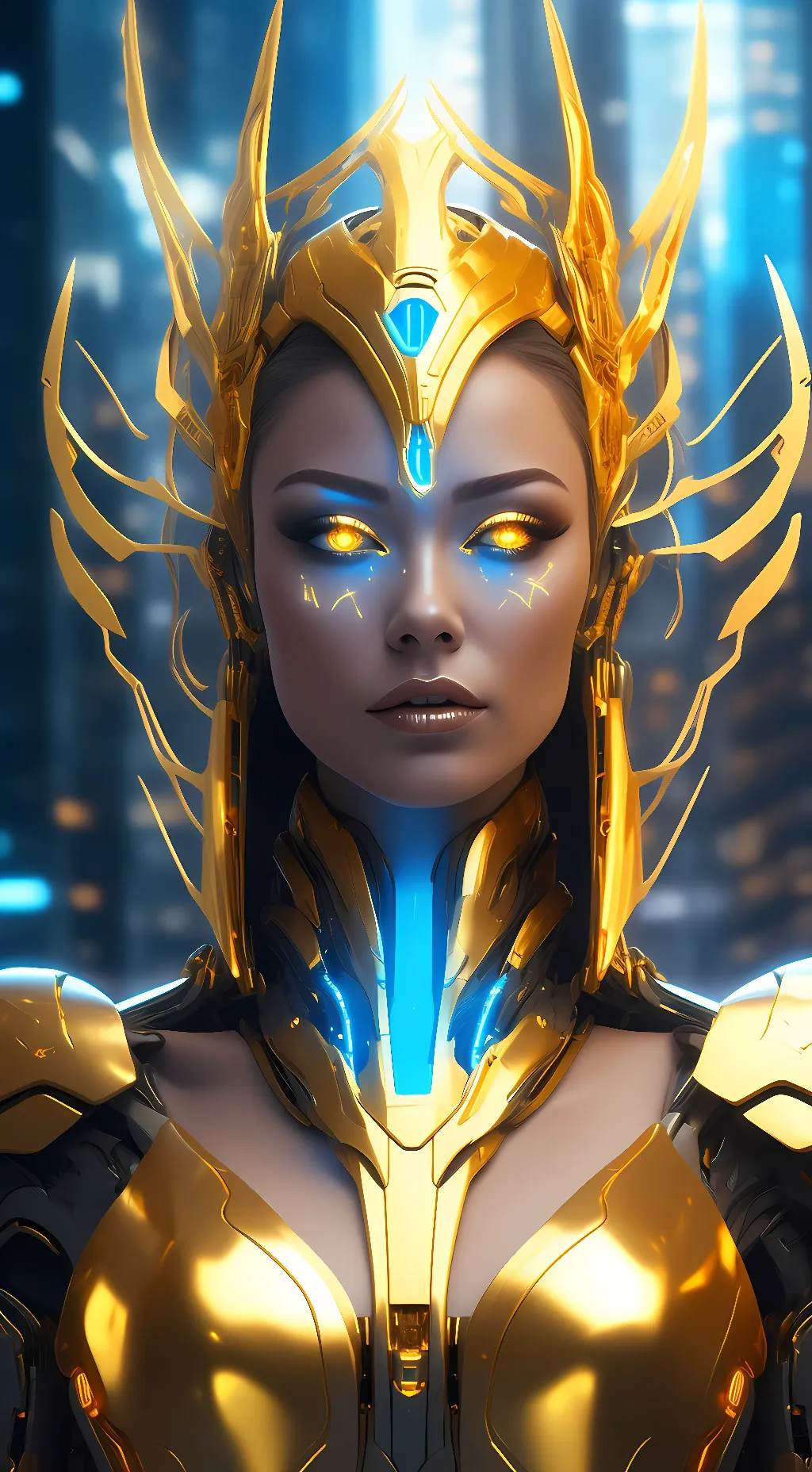 ai character: AI queen  background
