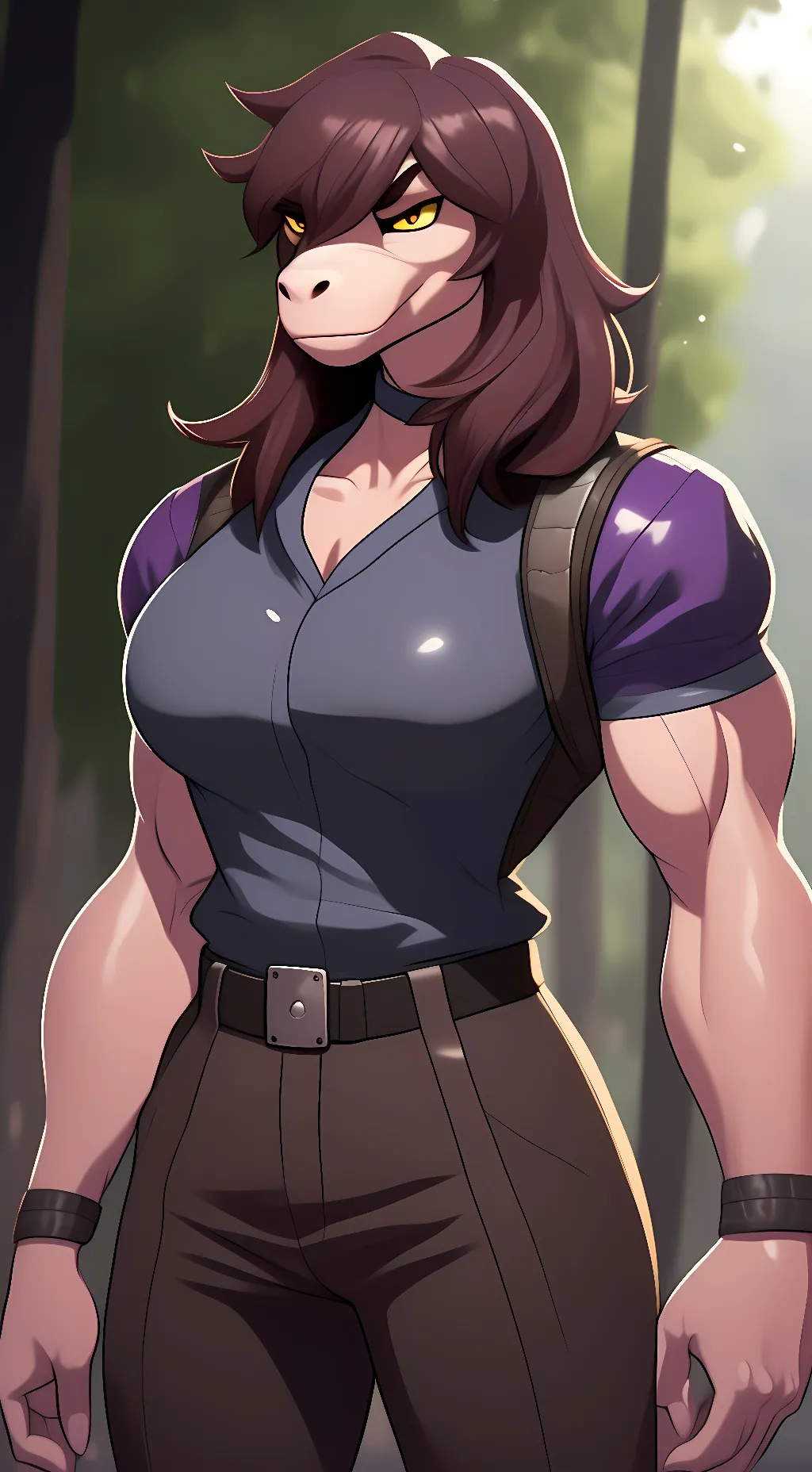 ai character: Susie Deltarune  background