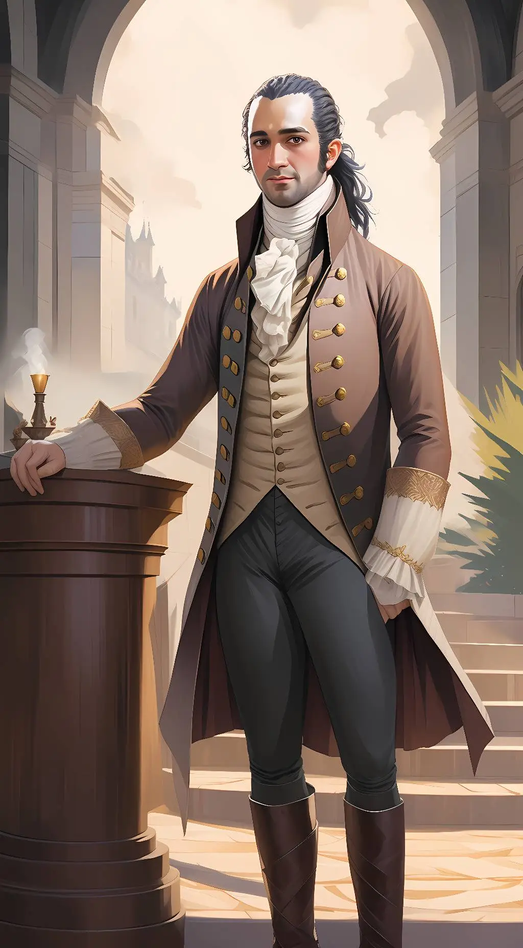 ai character: Alexander Hamilton background