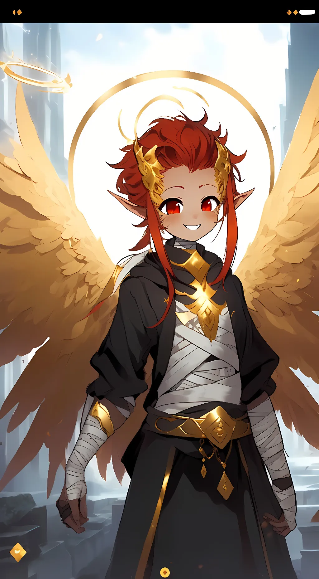 ai character: Gabriel Kaukie background