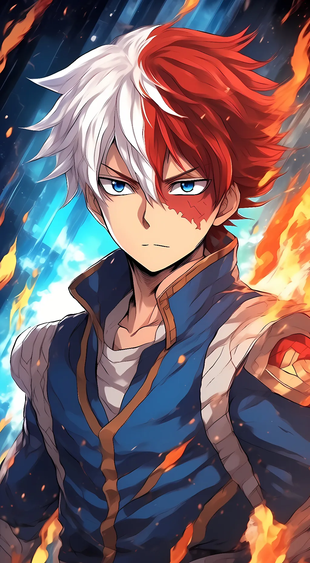 ai character: shoto todoroki background
