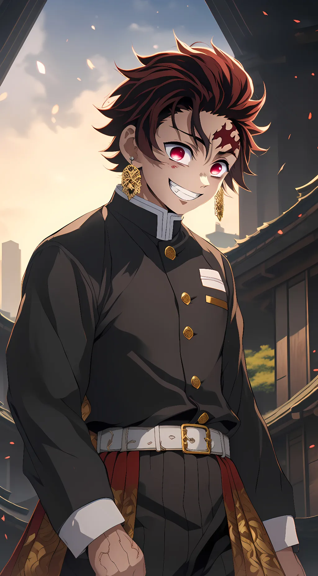 ai character: tanjiro background