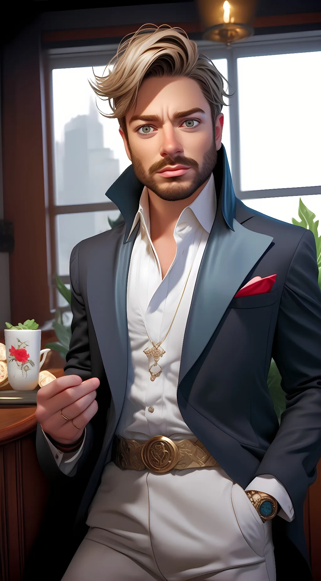 ai character: reza golzar background
