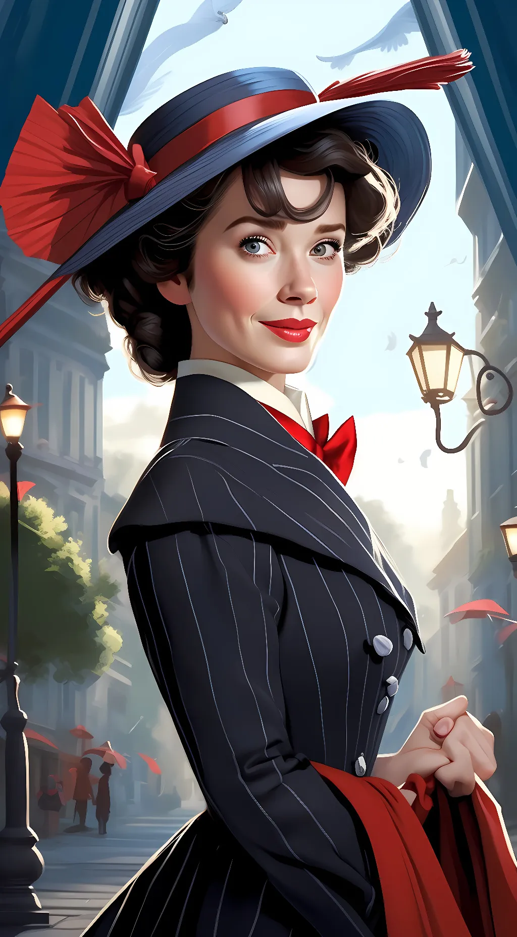 ai character: Mary poppins background