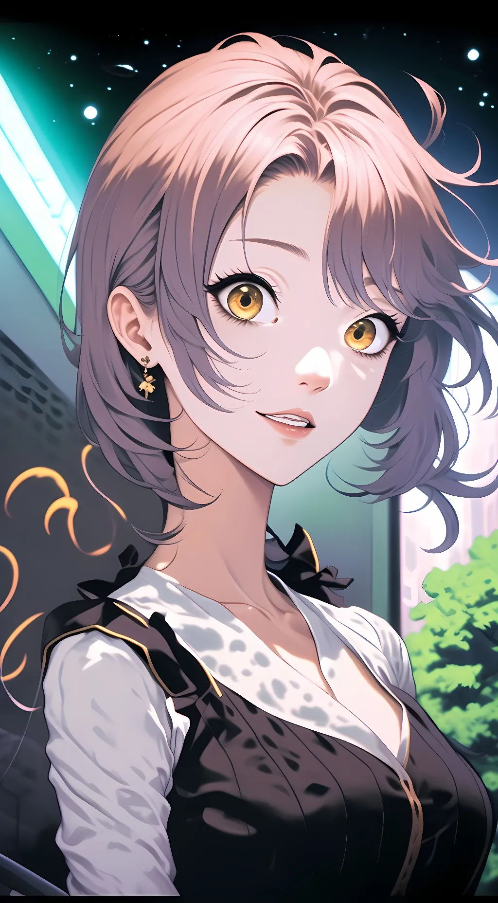 ai character: Glitch girl background
