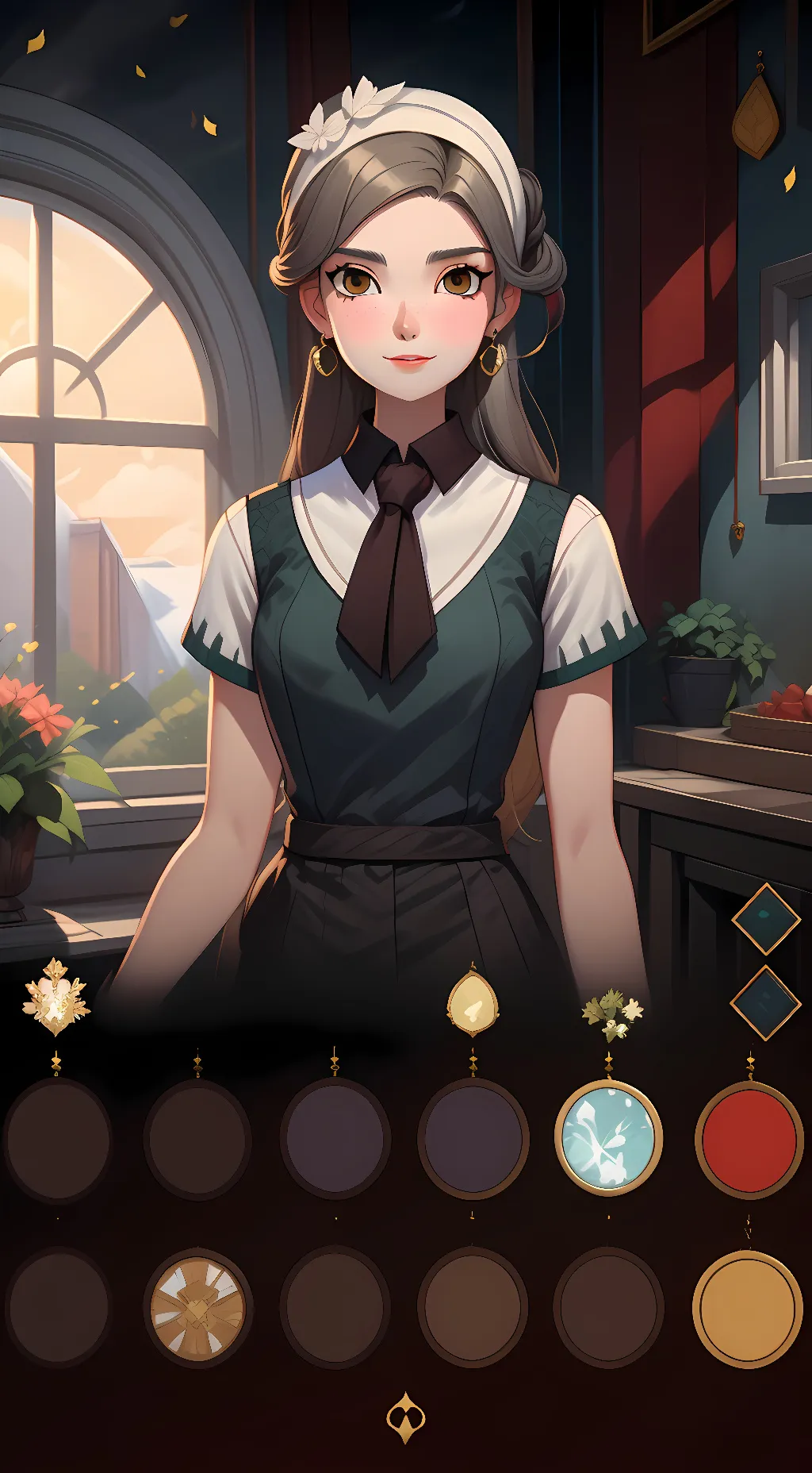 ai character: lilla background