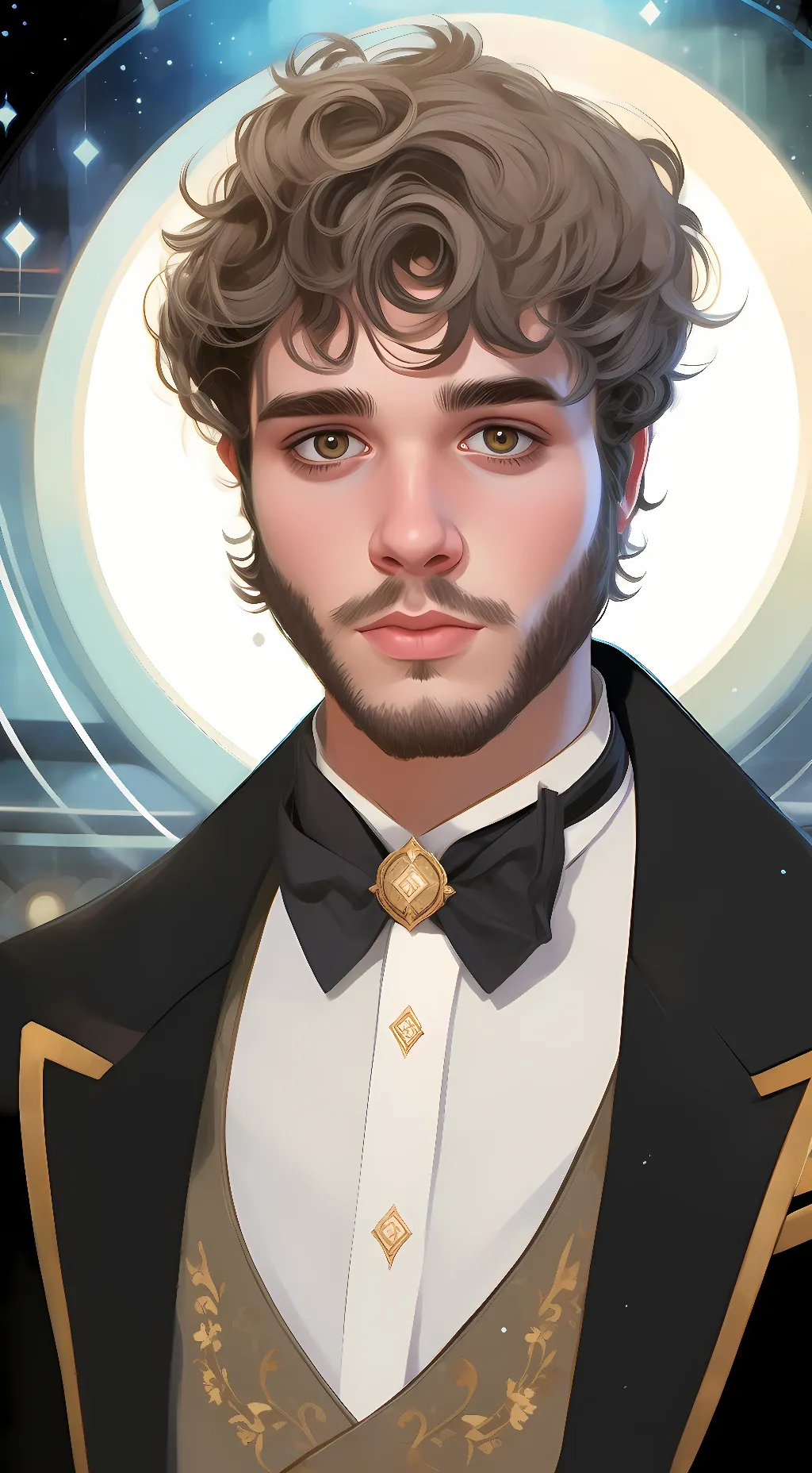 ai character: jmancurly background