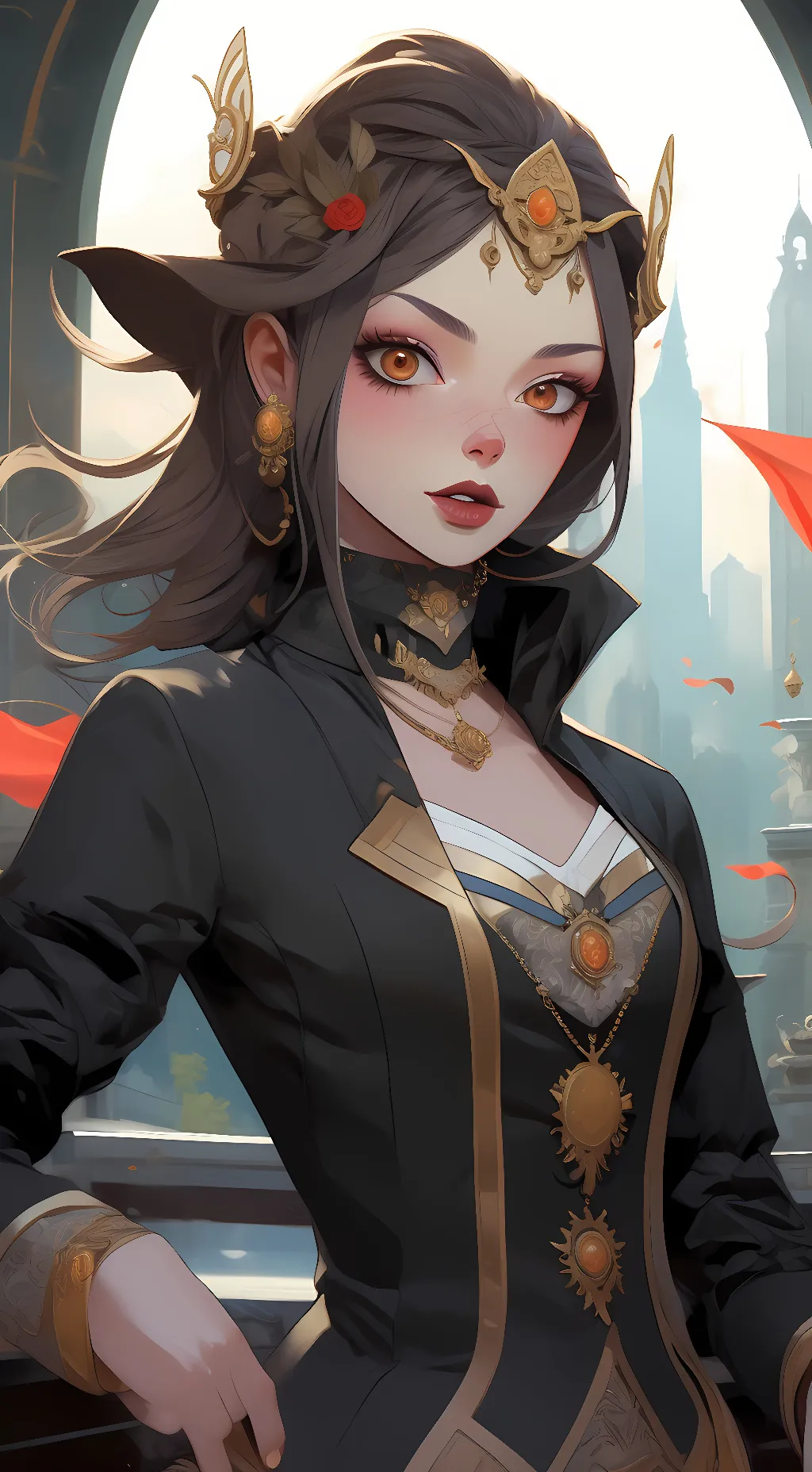 ai character: Amelia Davenport background