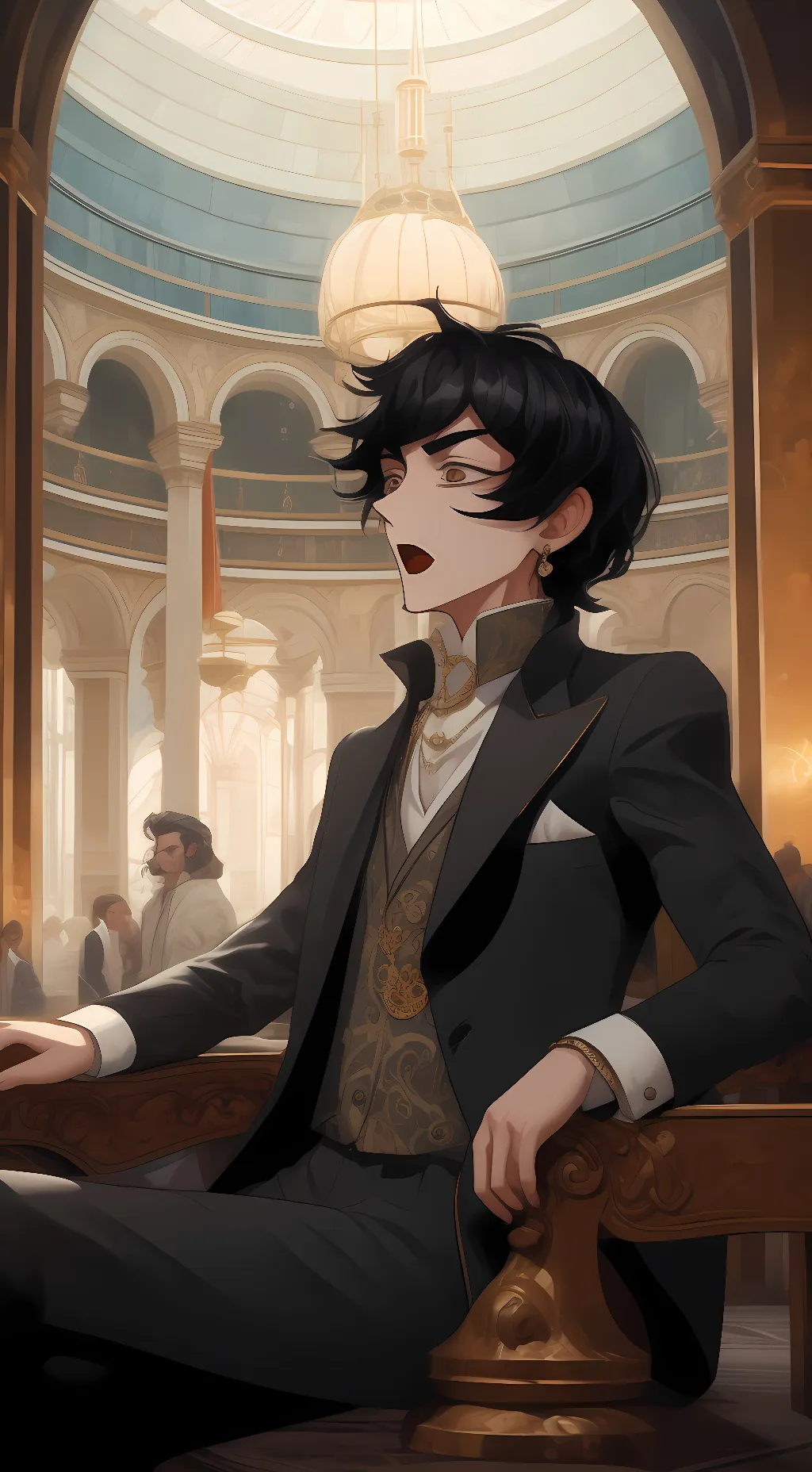 ai character: foxy... background