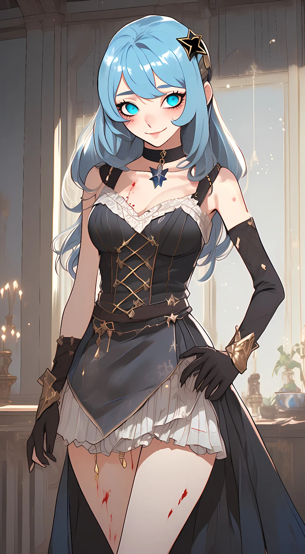 ai character: Gwen (LoL) background