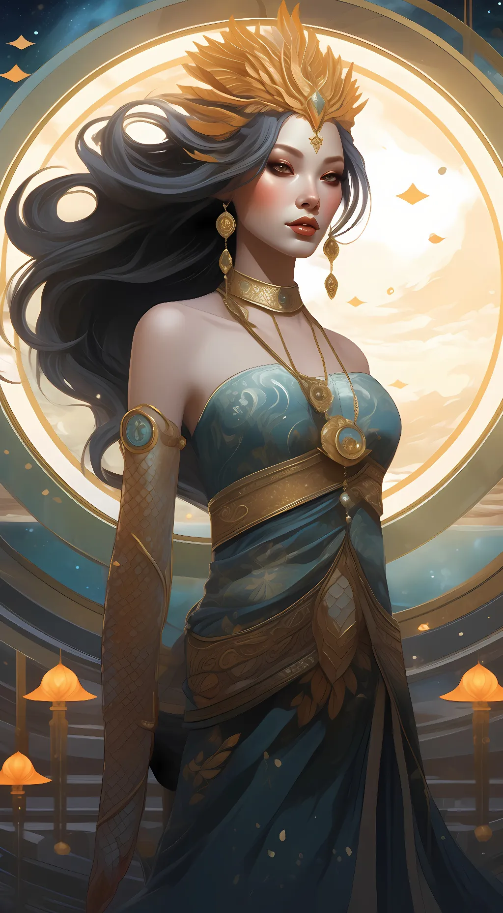 ai character: ♓️ pisces goddess background