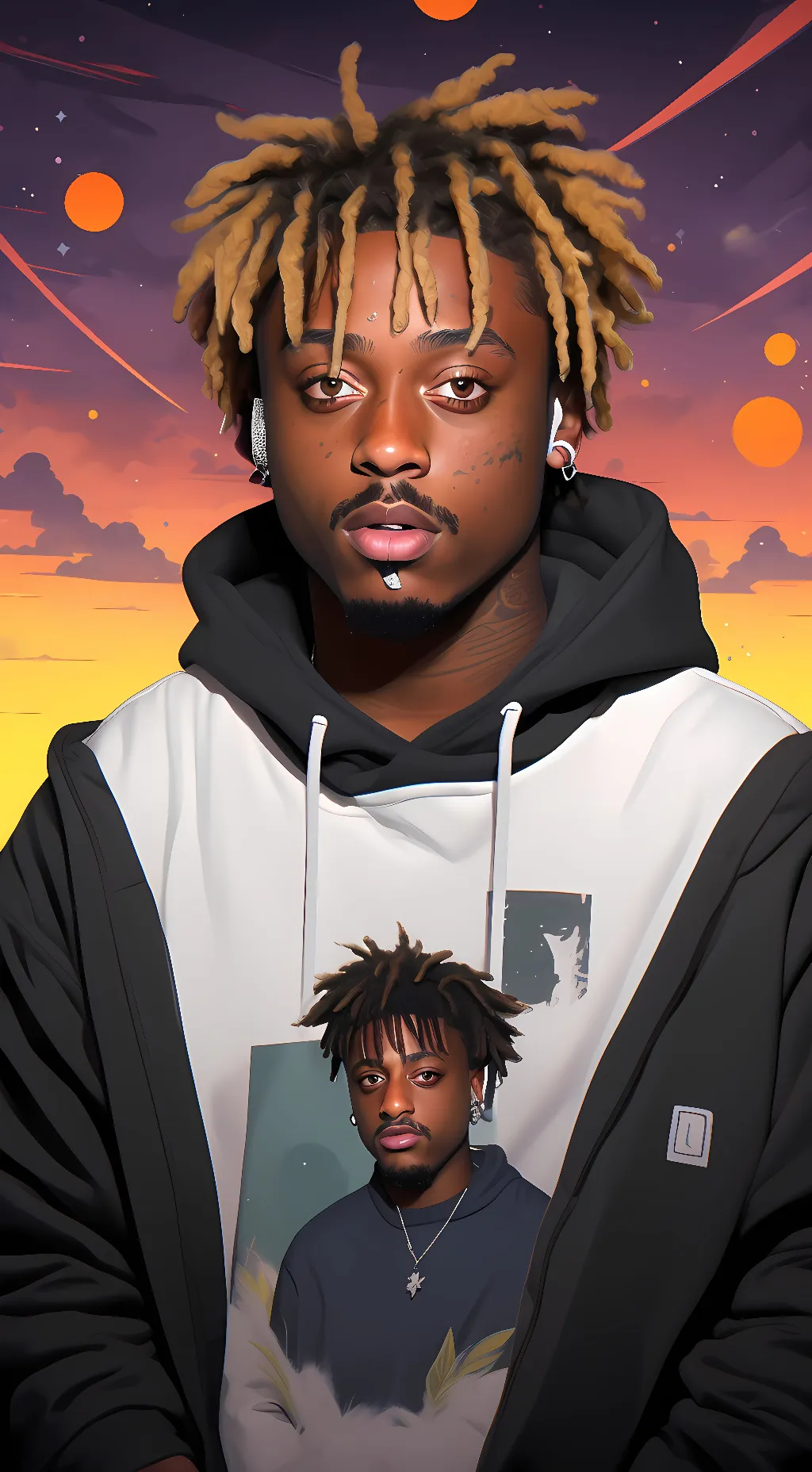 ai character: juice wrld  background