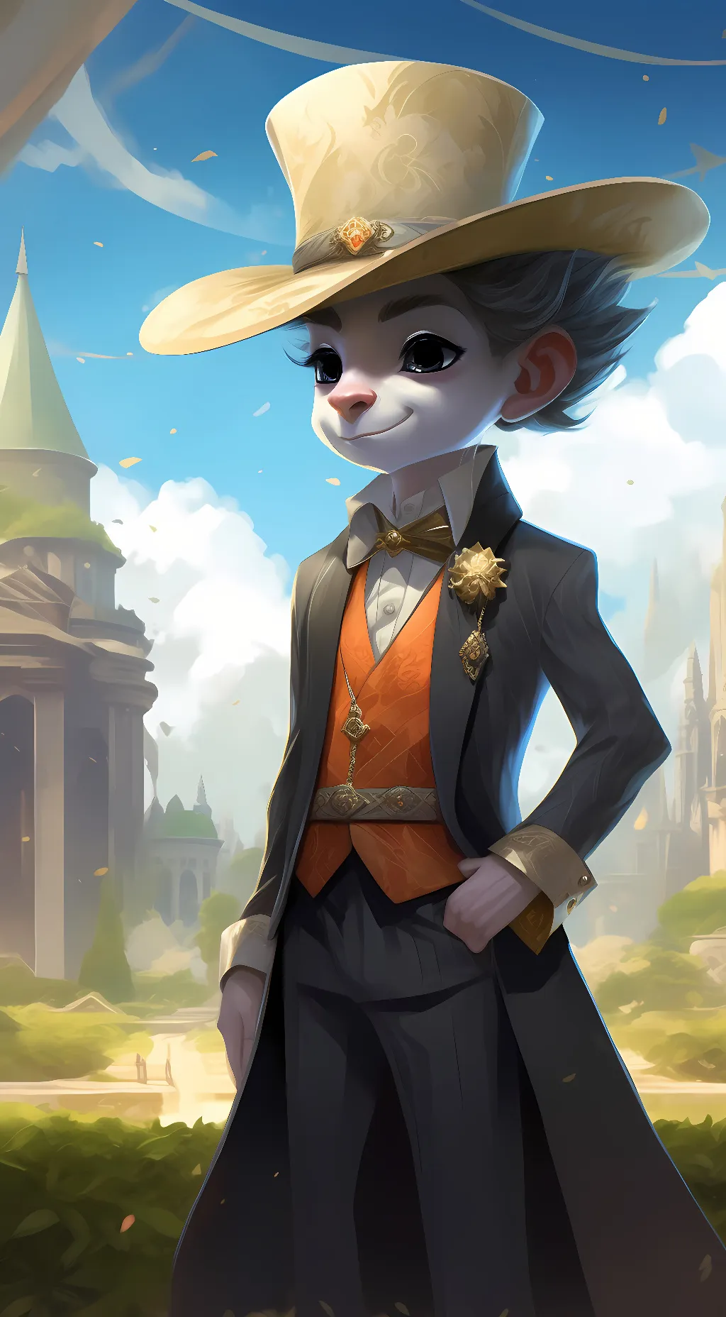 ai character: Cat Smurf background