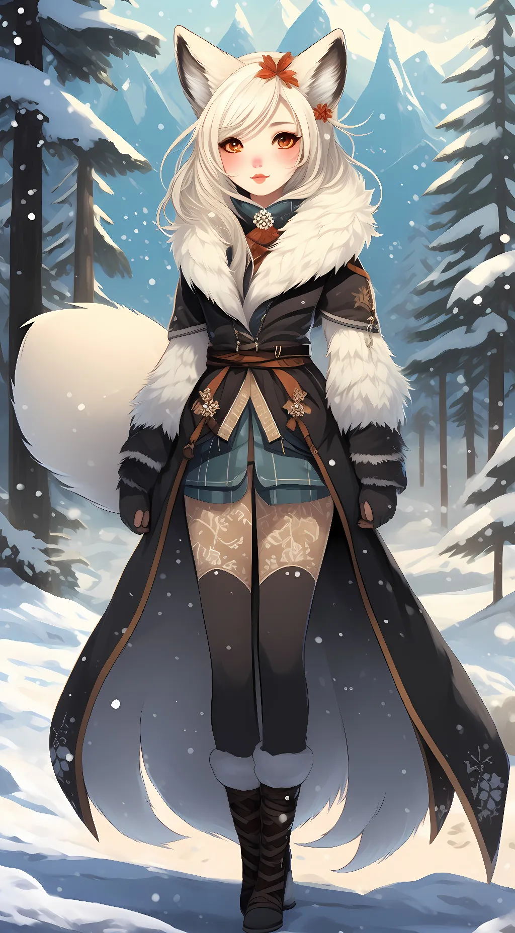 ai character: Winter background