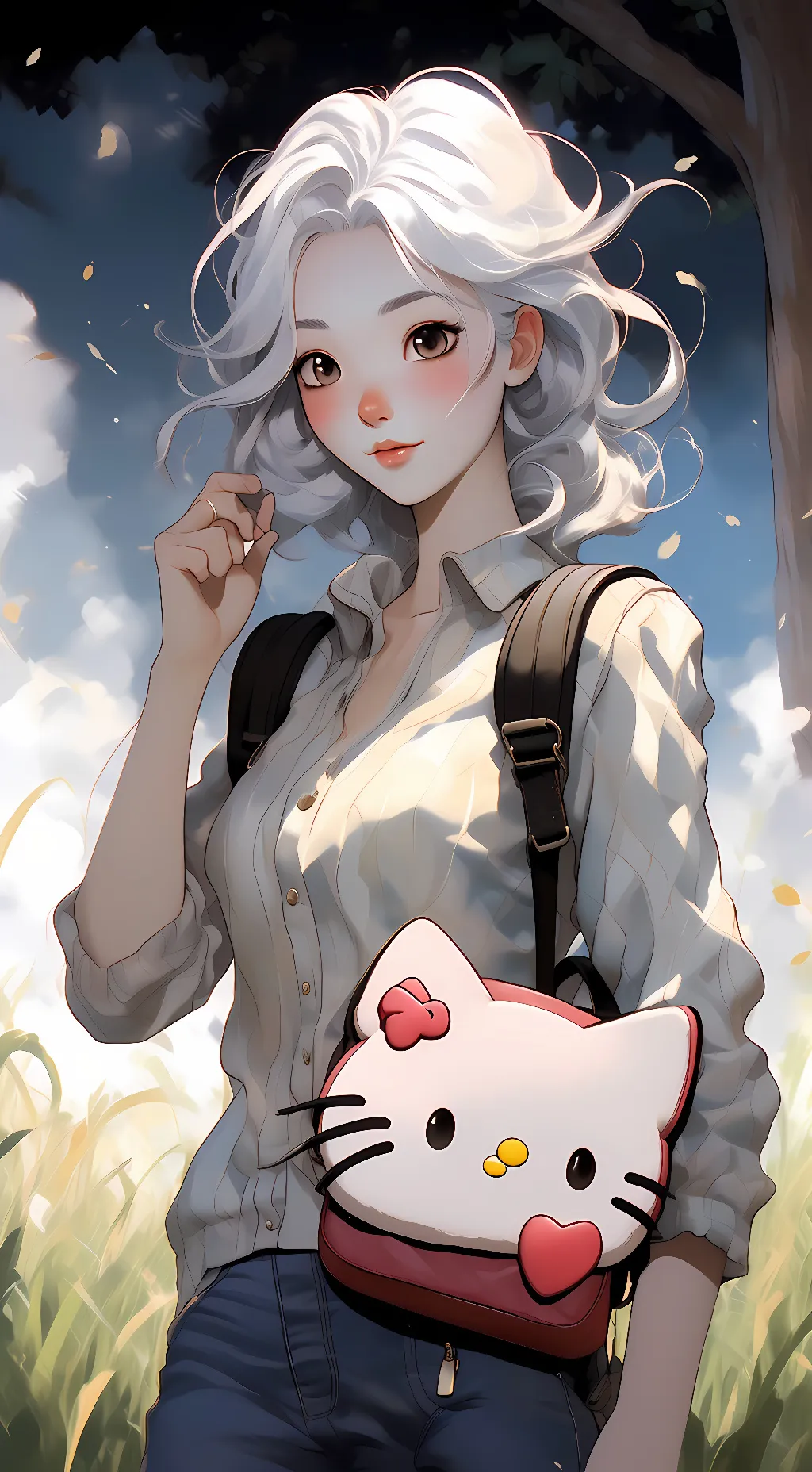 ai character: Hello kitty! background