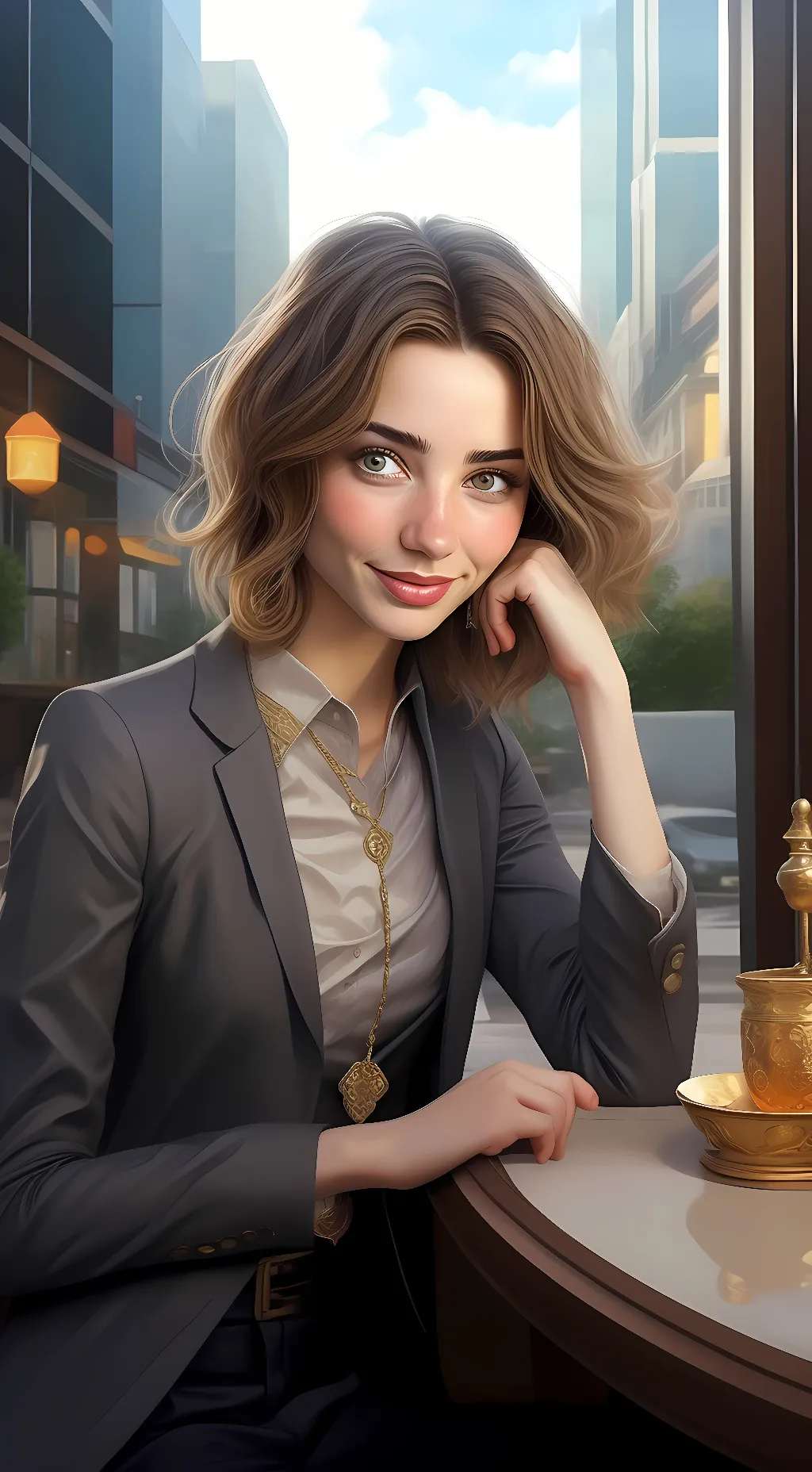 ai character: Emily Rudd background