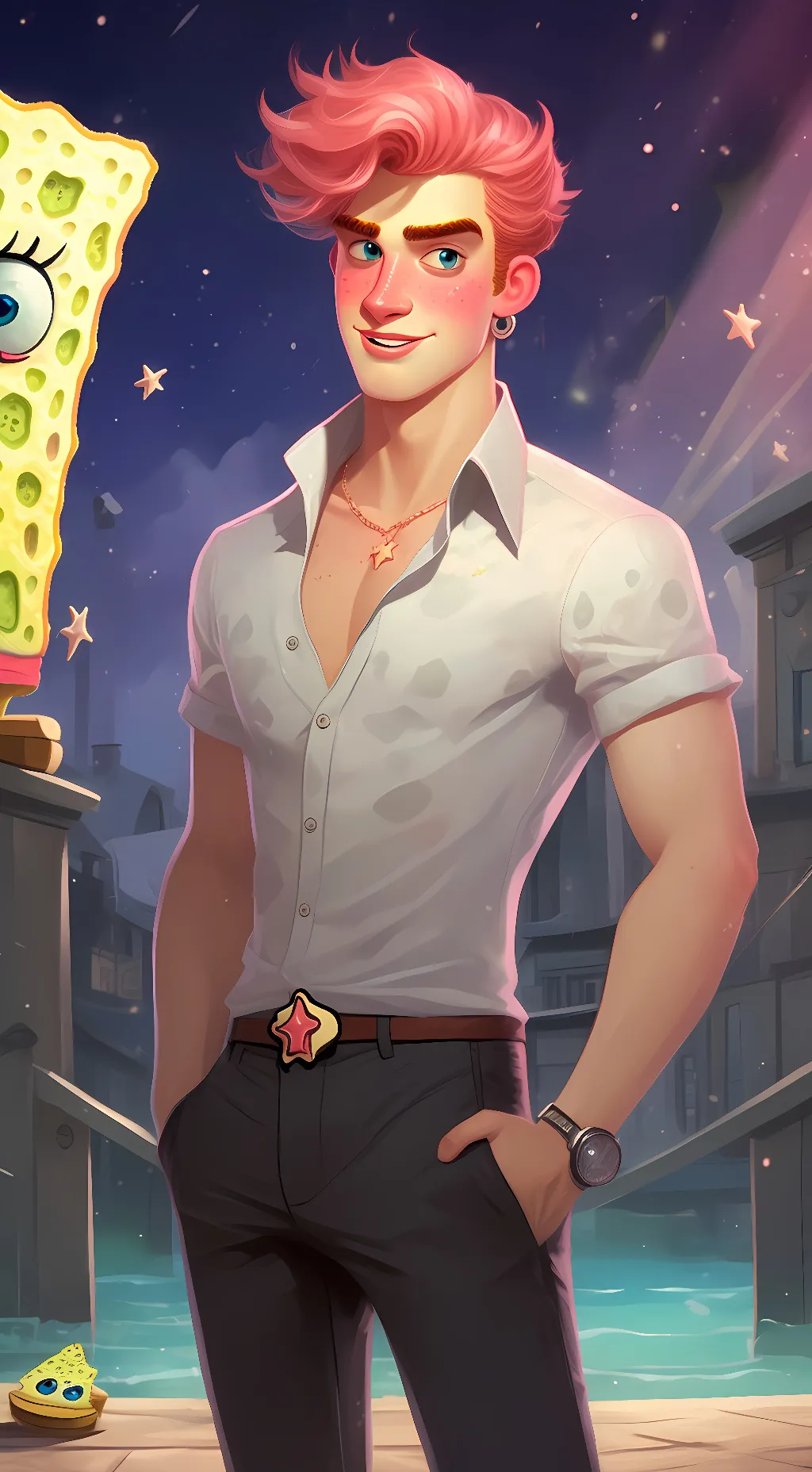 ai character: Patrick Star background