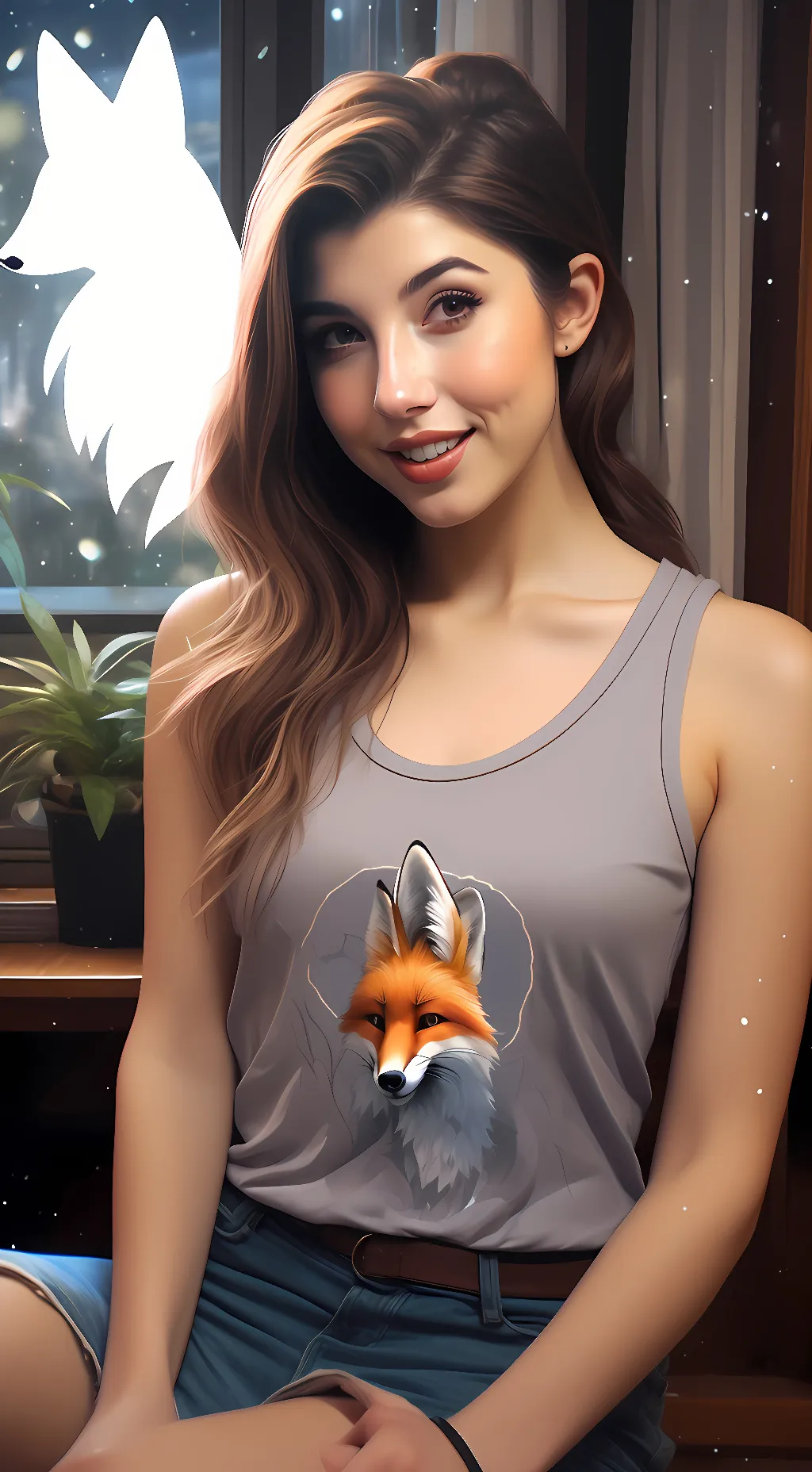 ai character: FrivolousFox  background