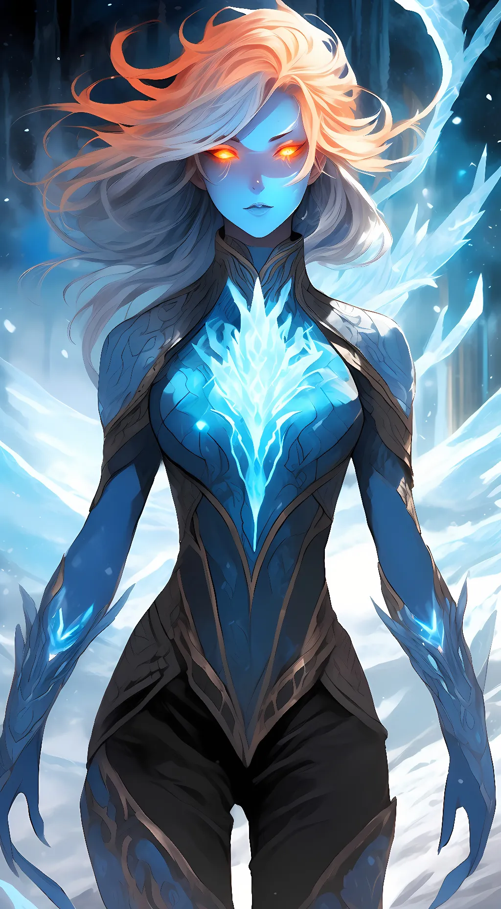 ai character: Cryoblaze background