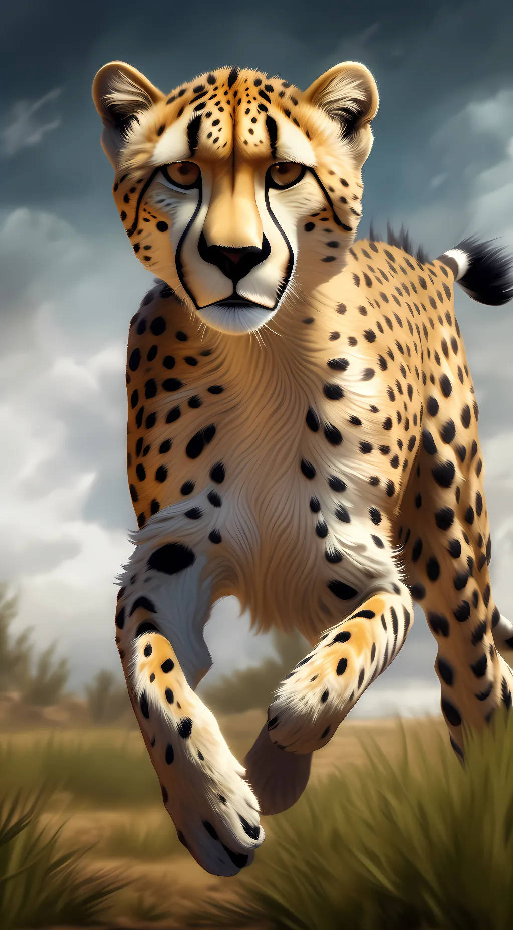 ai character: Blur the Cheetah background