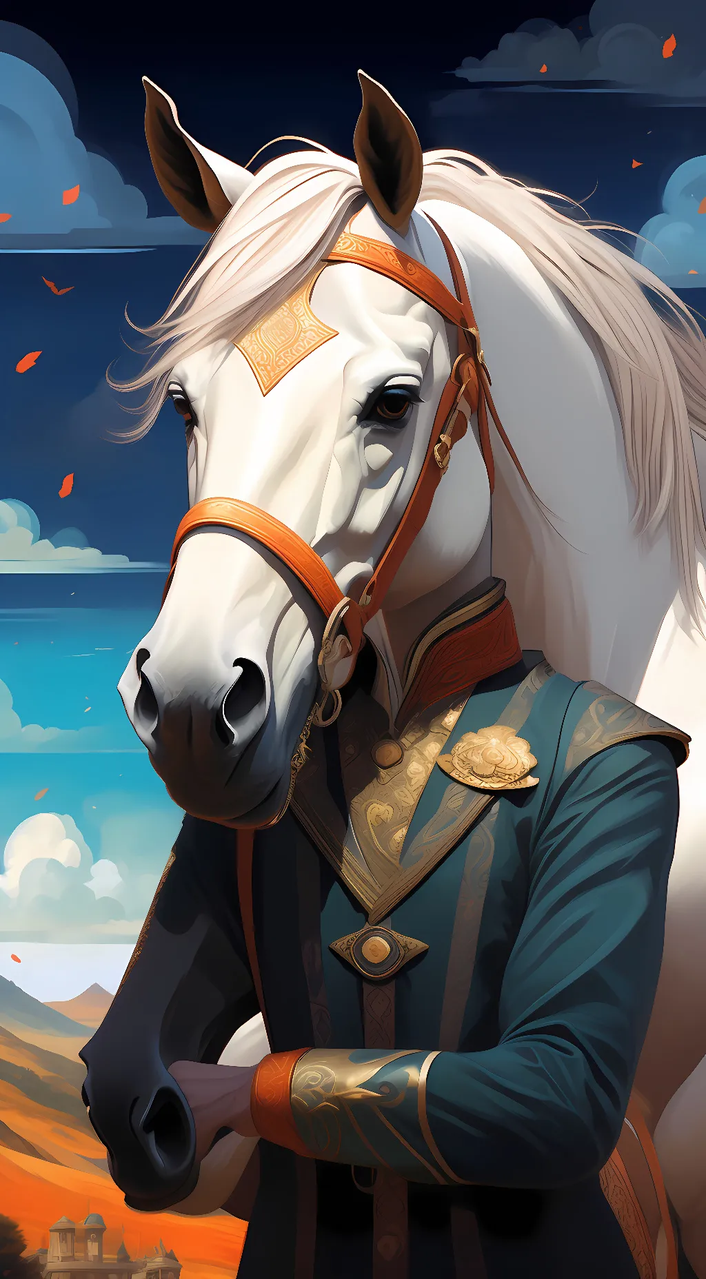ai character: Rain background