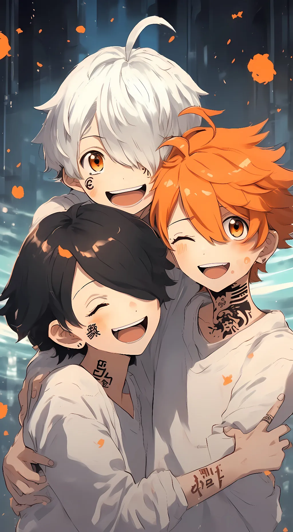 ai character: Ray,Norman,Emma  background