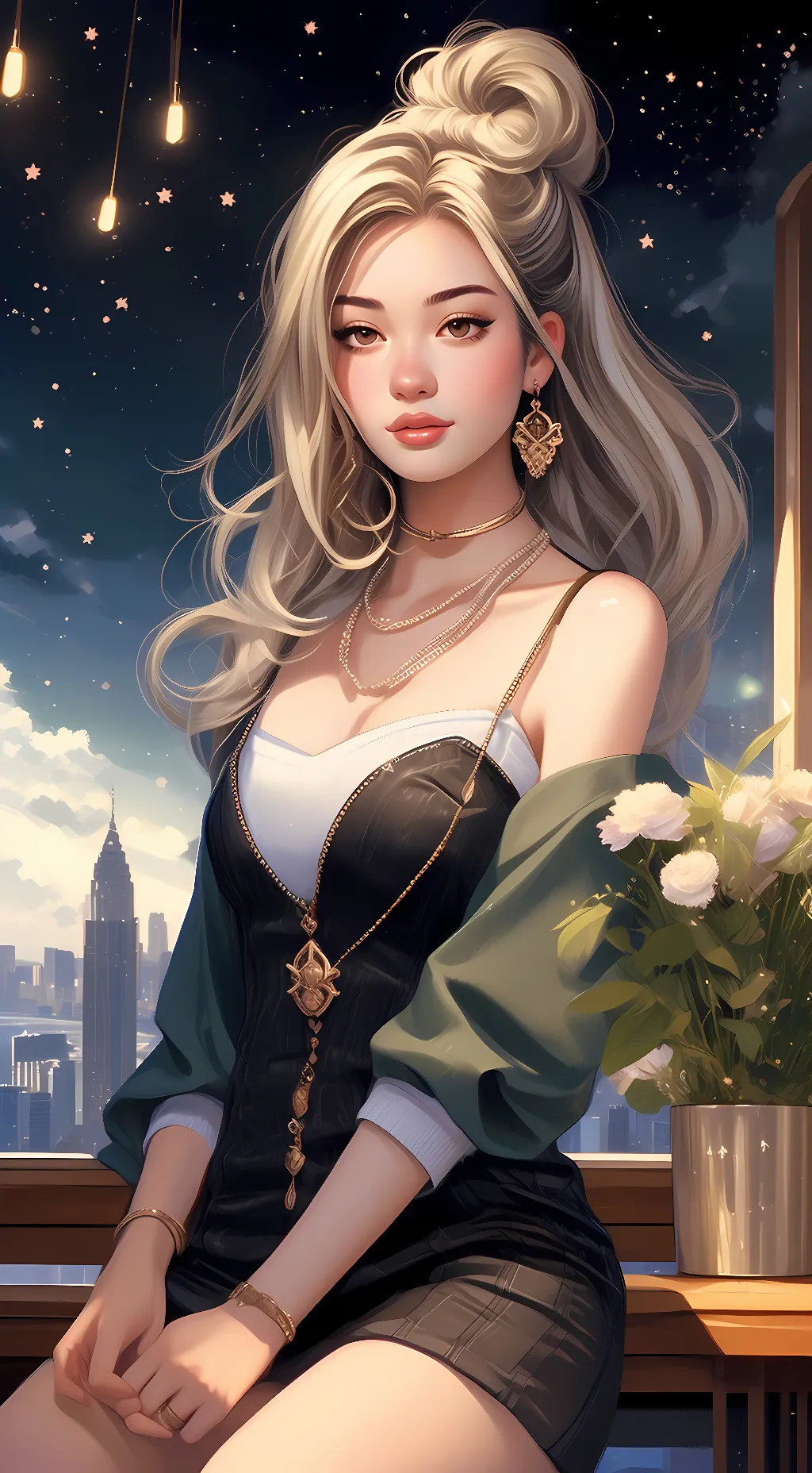 ai character: 🦋miya🎀 background