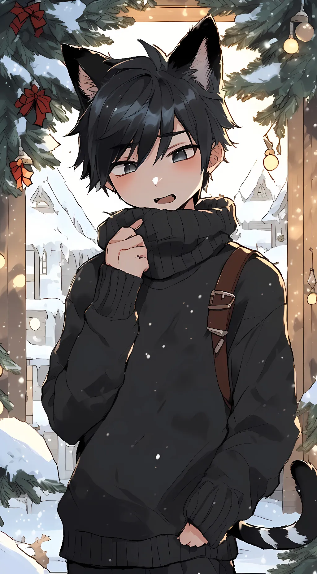 ai character: Cat boy background