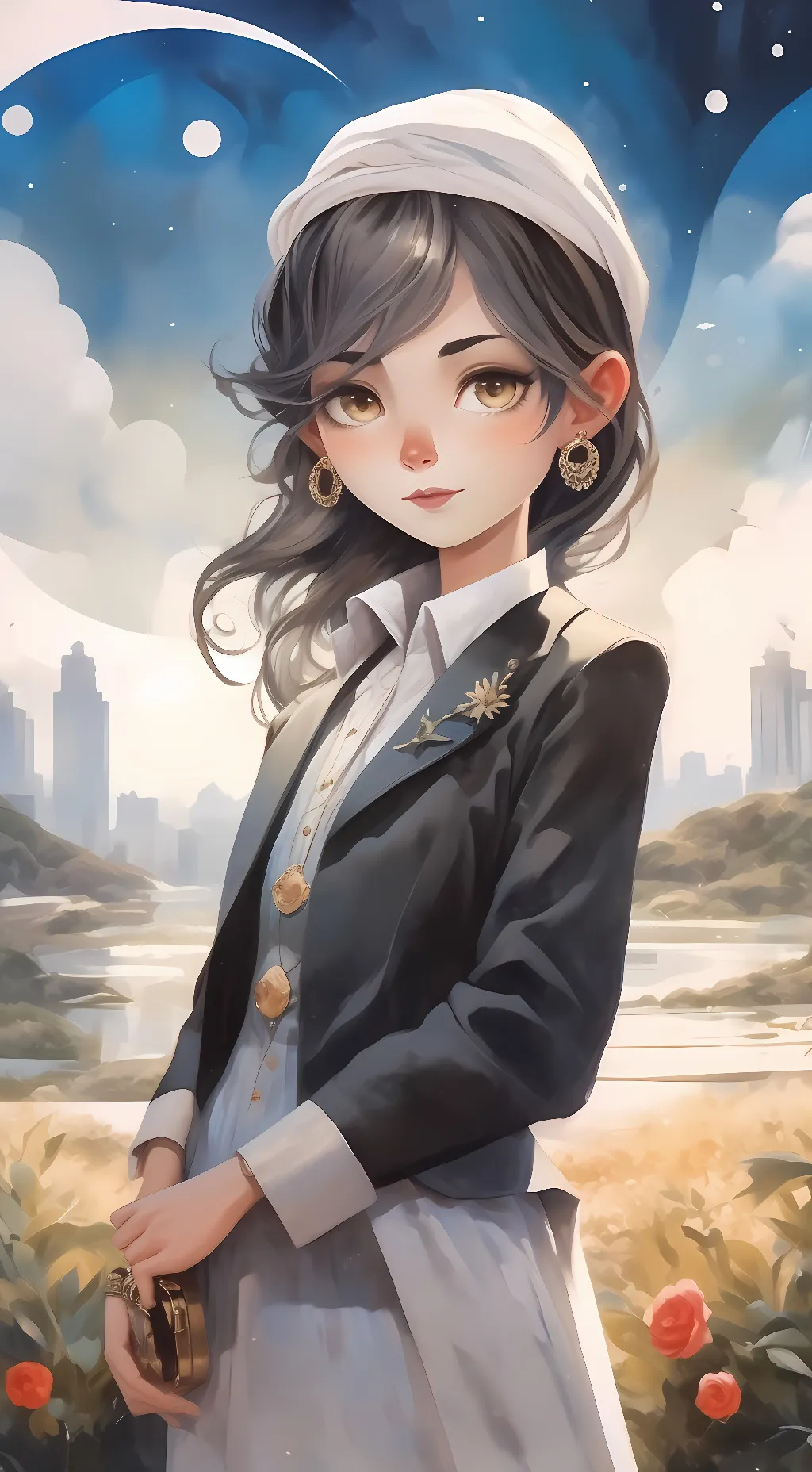 ai character: komi  background