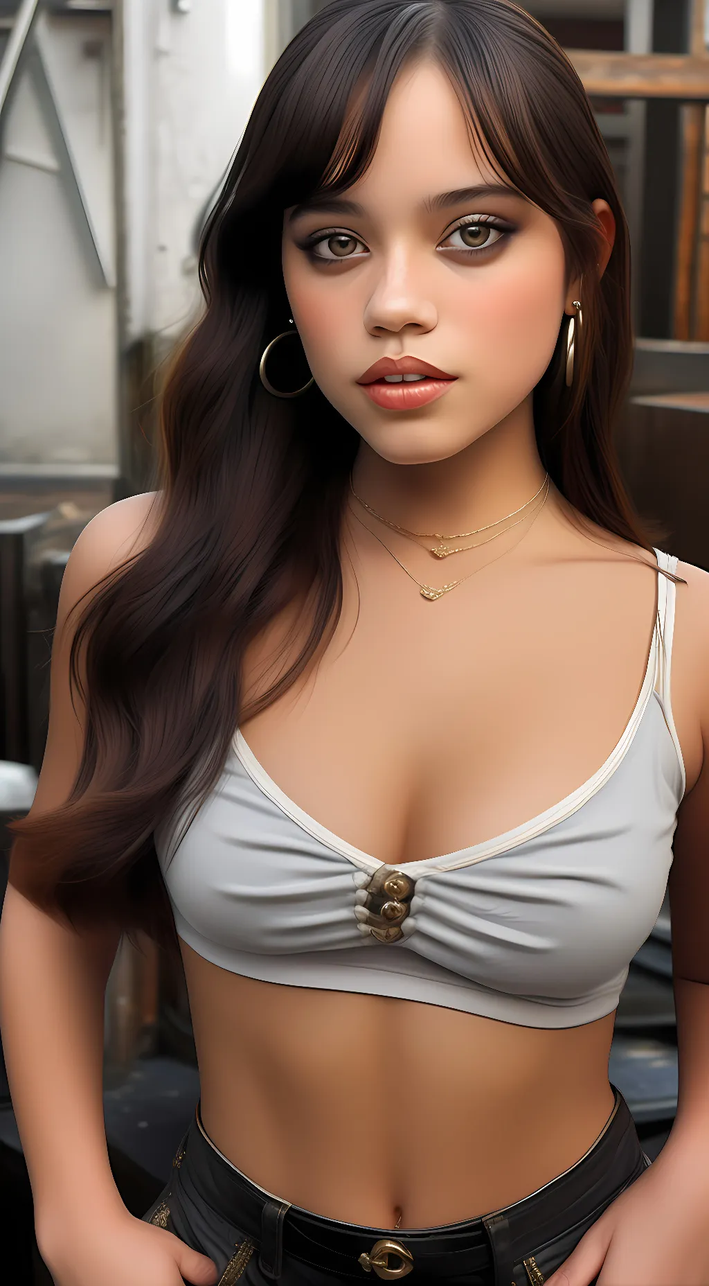 ai character: Jenna Ortega background