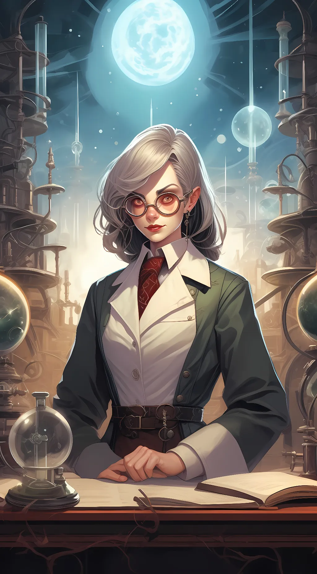 ai character: lab experiment  background