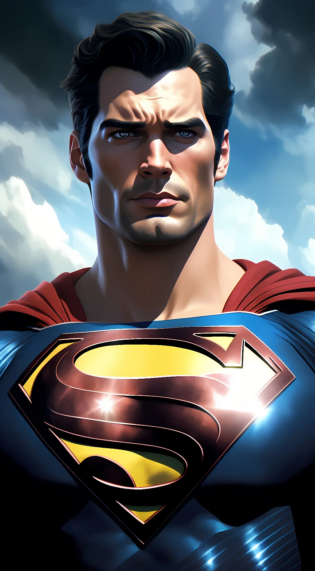 ai character: superman  background