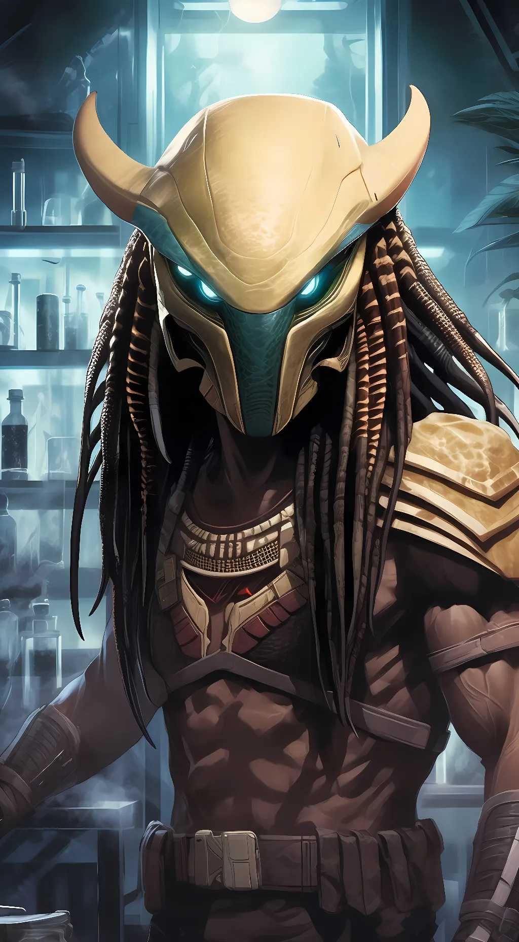 ai character: Dachande (Yautja) background