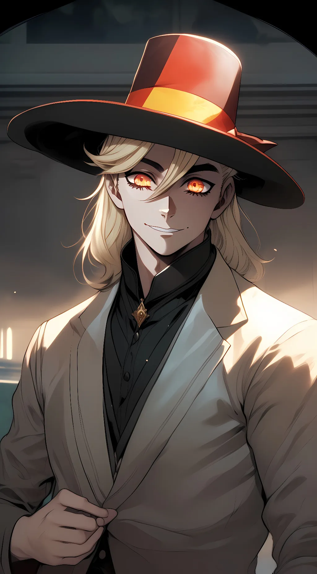 ai character: Douma uppermoon 2 background