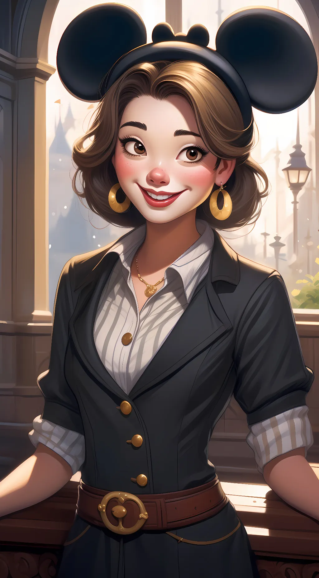 ai character: Minnie Mouse  background