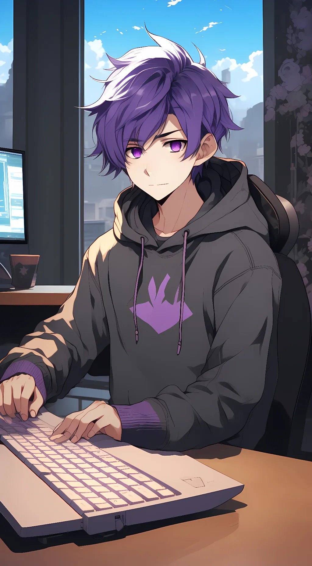 ai character: Amami  background