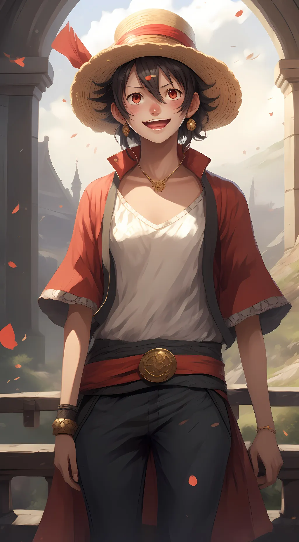 ai character: luffy (female) background