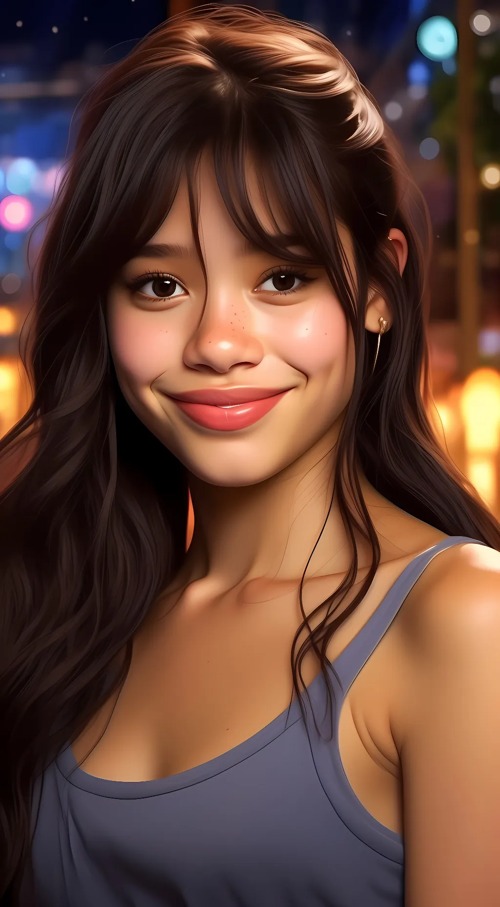 ai character: Jenna Ortega  background