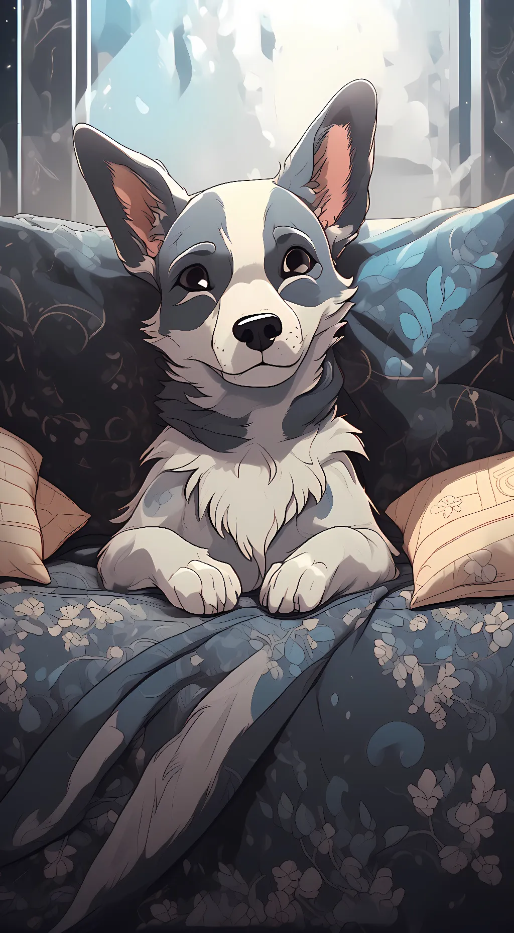 ai character: bluey the dog background