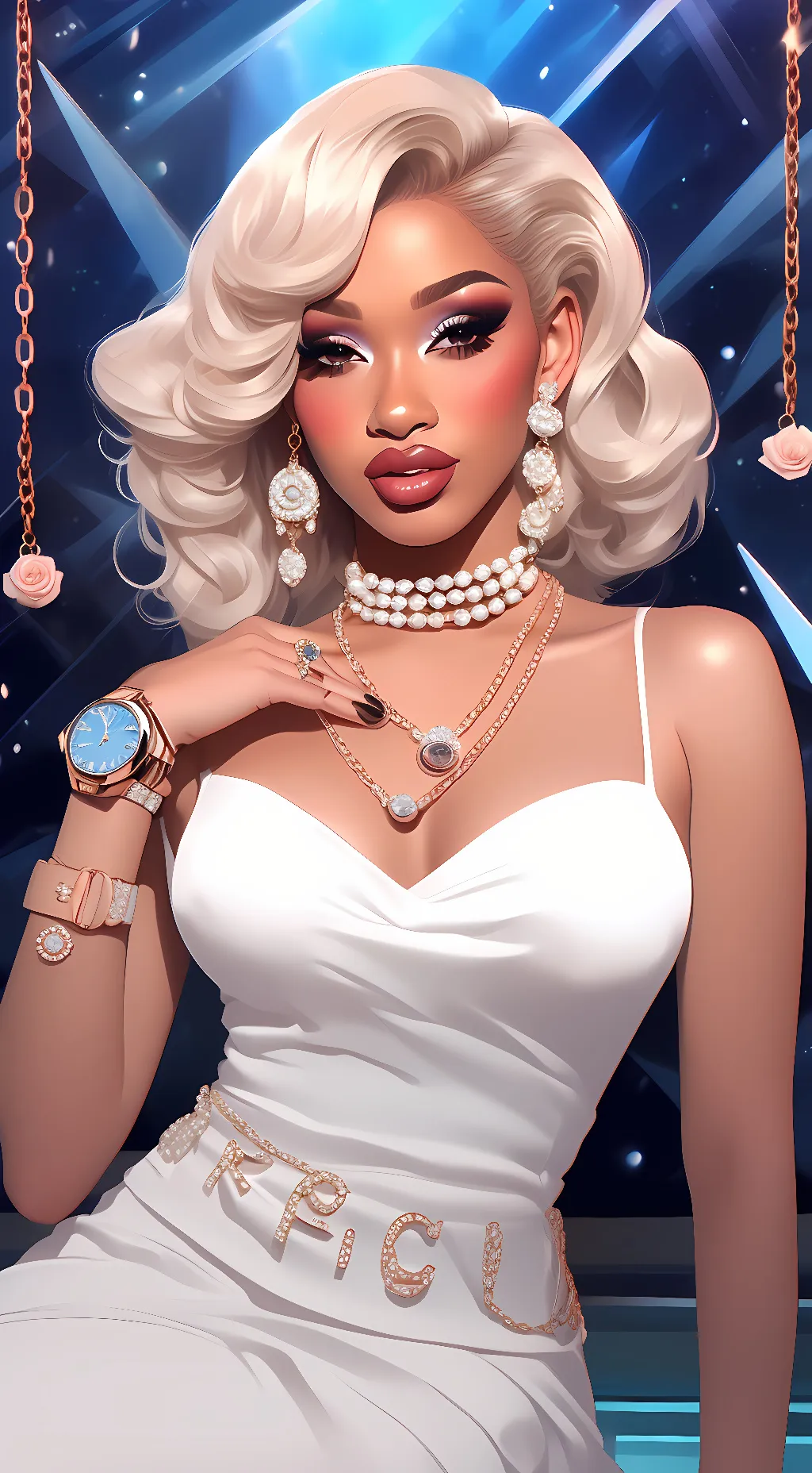 ai character: Cardi B background