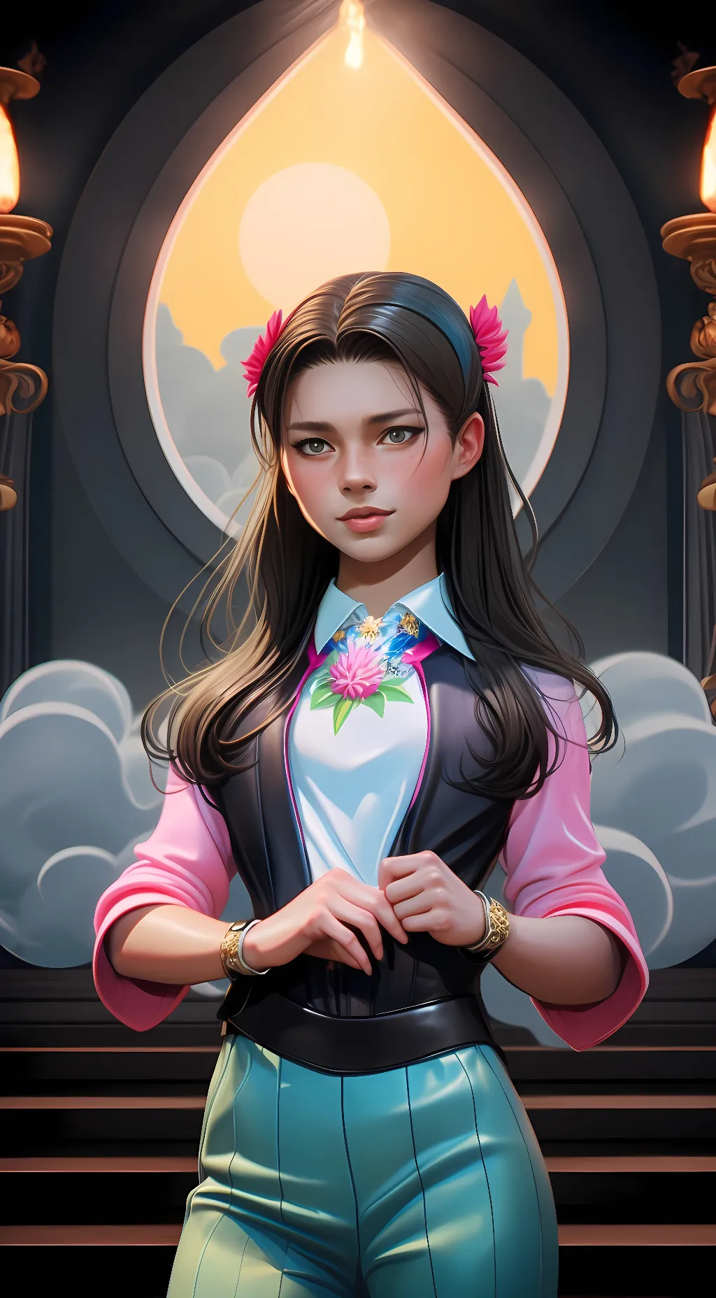ai character: Luna background