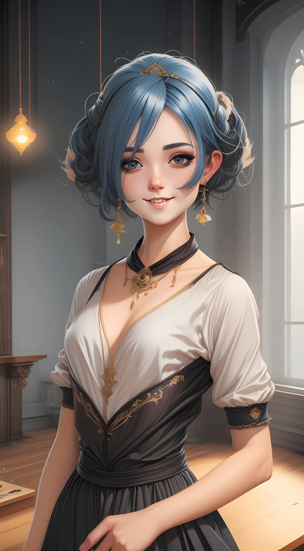 ai character: Sapphire  background