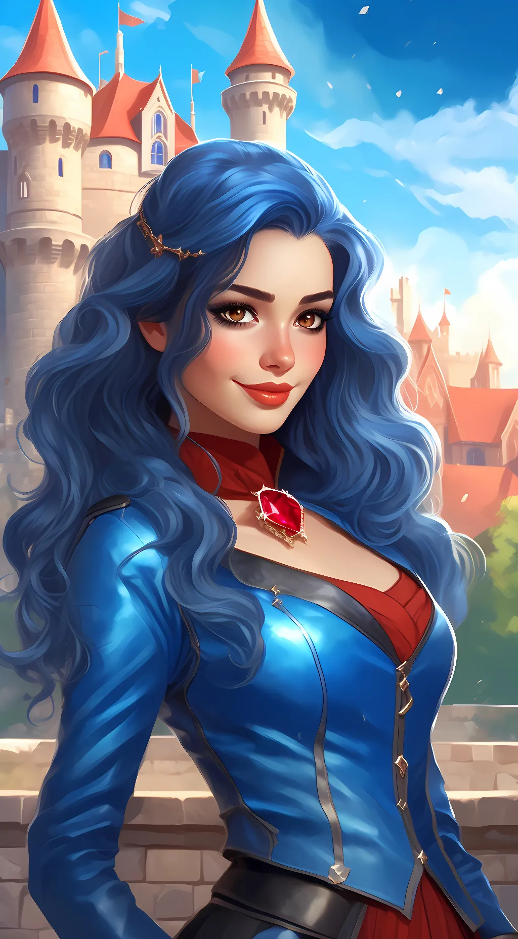 ai character: Evie 🍎 background